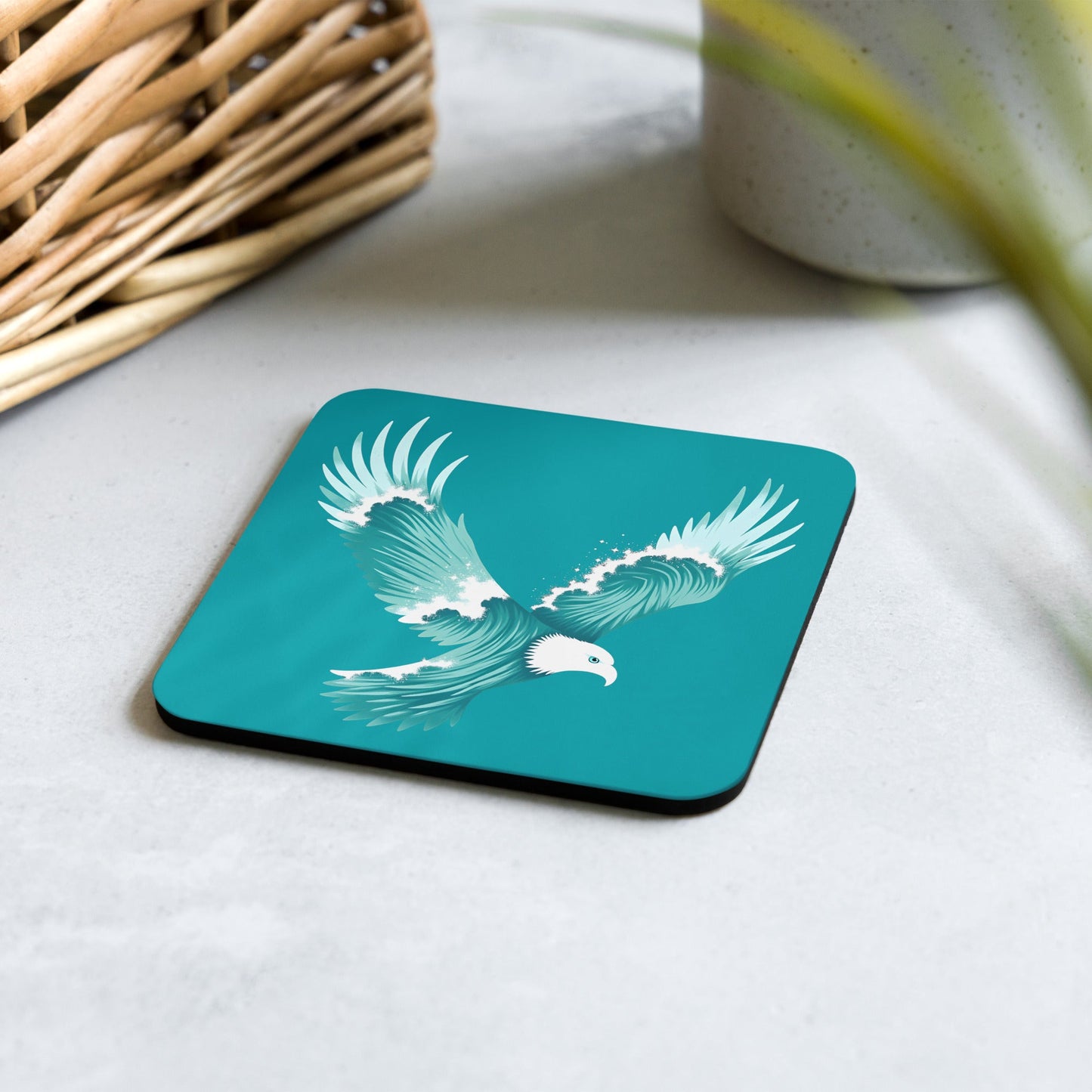 Wave Eagle Cork - Back Coaster - Coasters - Discovery Co.