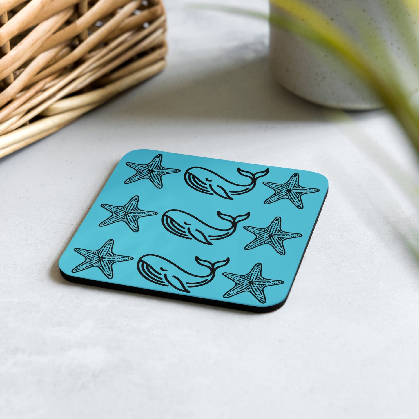 Whale II Cork - Back Coaster - Coasters - Discovery Co.