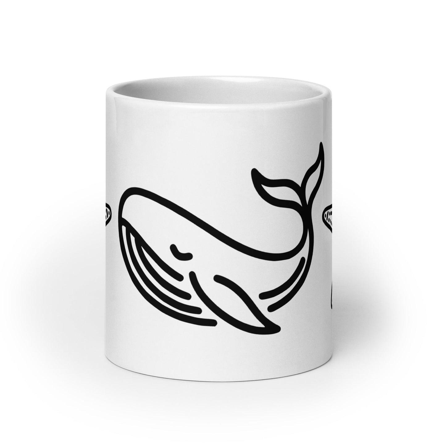 Whale II White Glossy Mug (11 oz, 15 oz, 20 oz) - Mugs - Discovery Co.