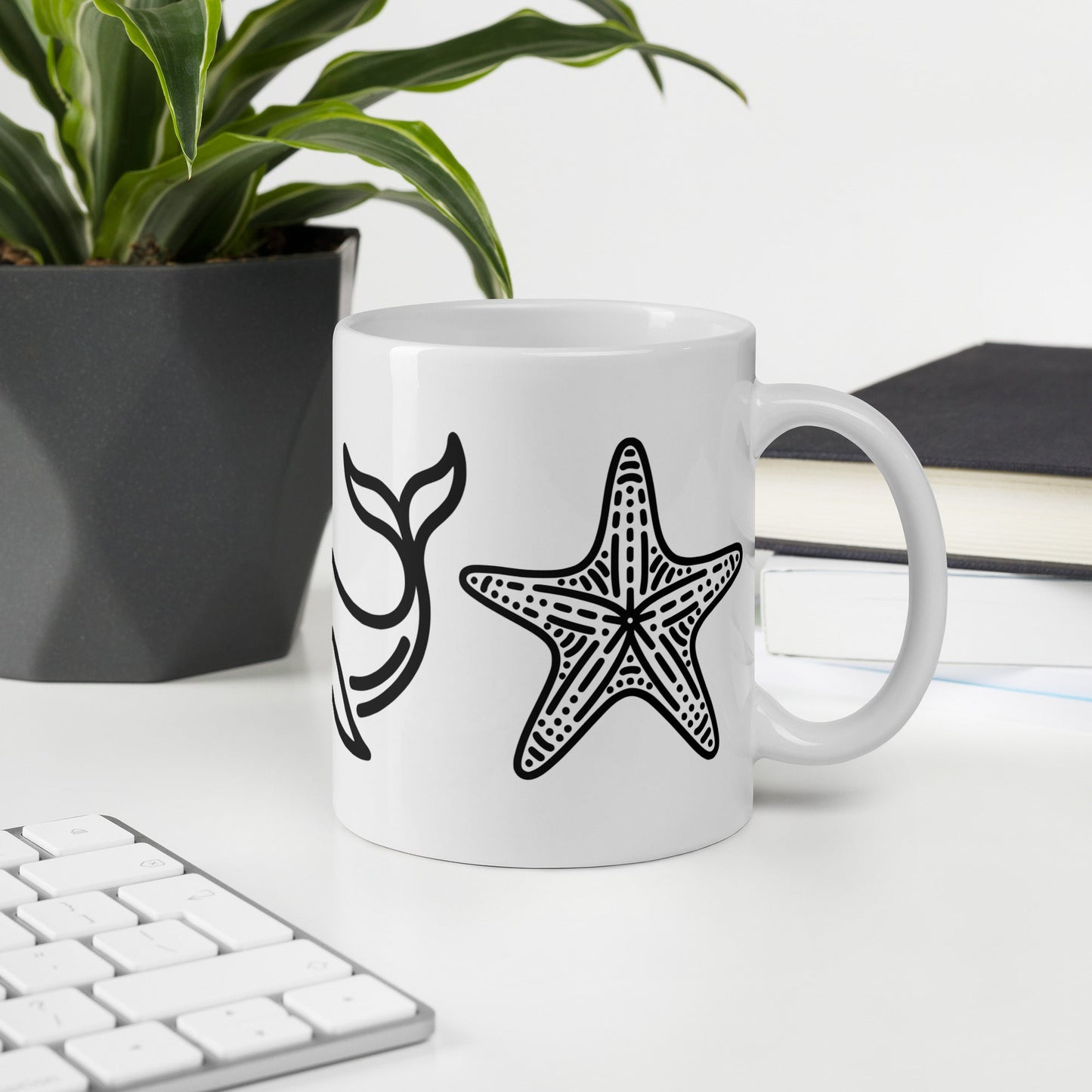 Whale II White Glossy Mug (11 oz, 15 oz, 20 oz) - Mugs - Discovery Co.