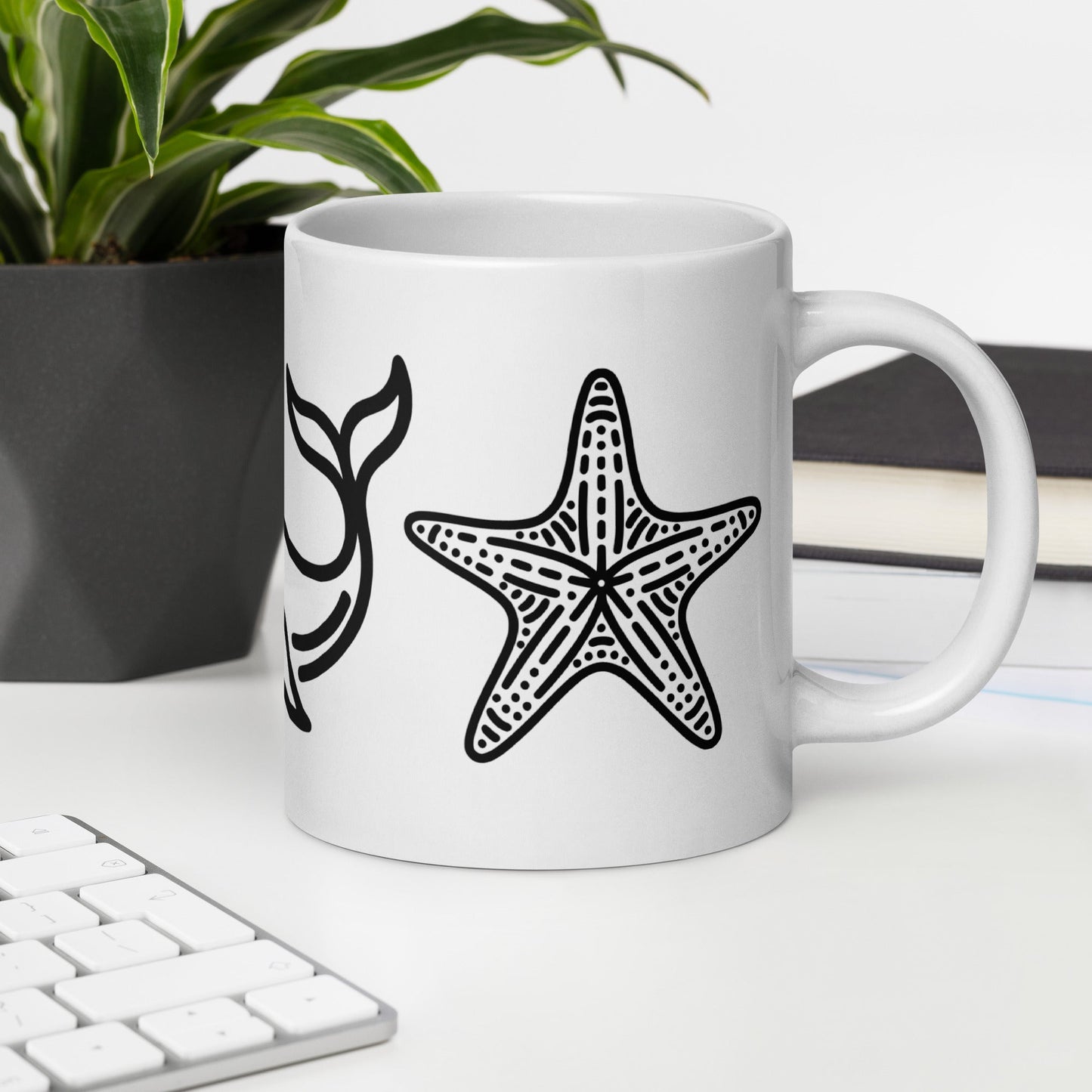 Whale II White Glossy Mug (11 oz, 15 oz, 20 oz) - Mugs - Discovery Co.