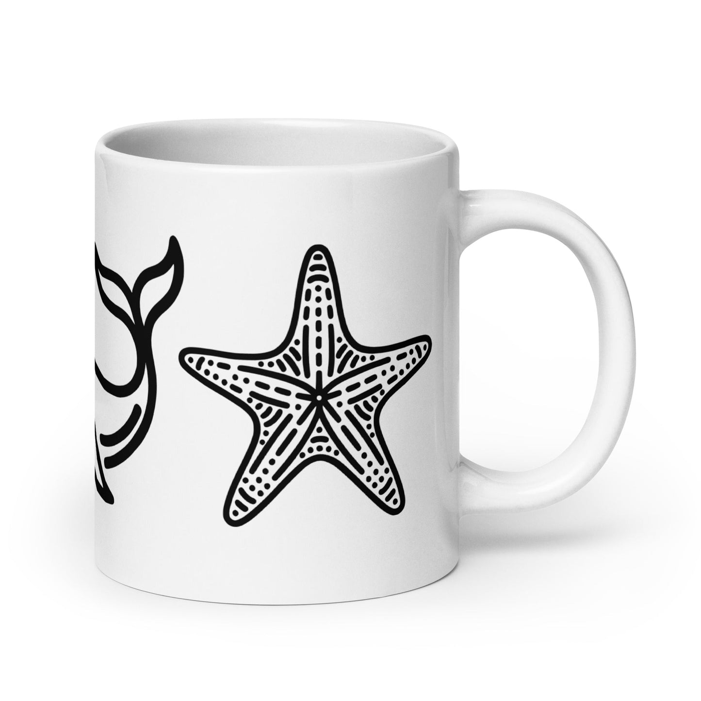 Whale II White Glossy Mug (11 oz, 15 oz, 20 oz) - Mugs - Discovery Co.