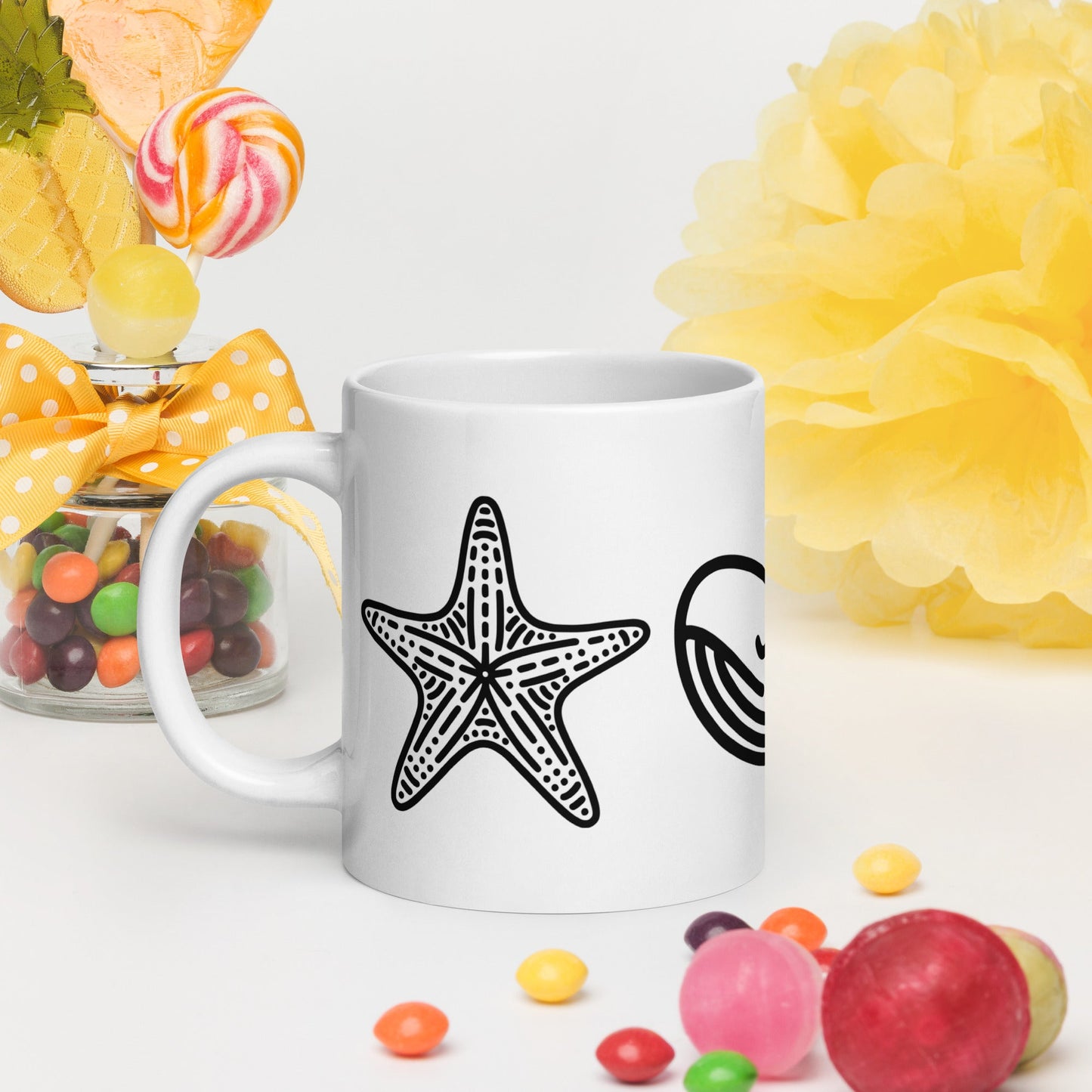 Whale II White Glossy Mug (11 oz, 15 oz, 20 oz) - Mugs - Discovery Co.
