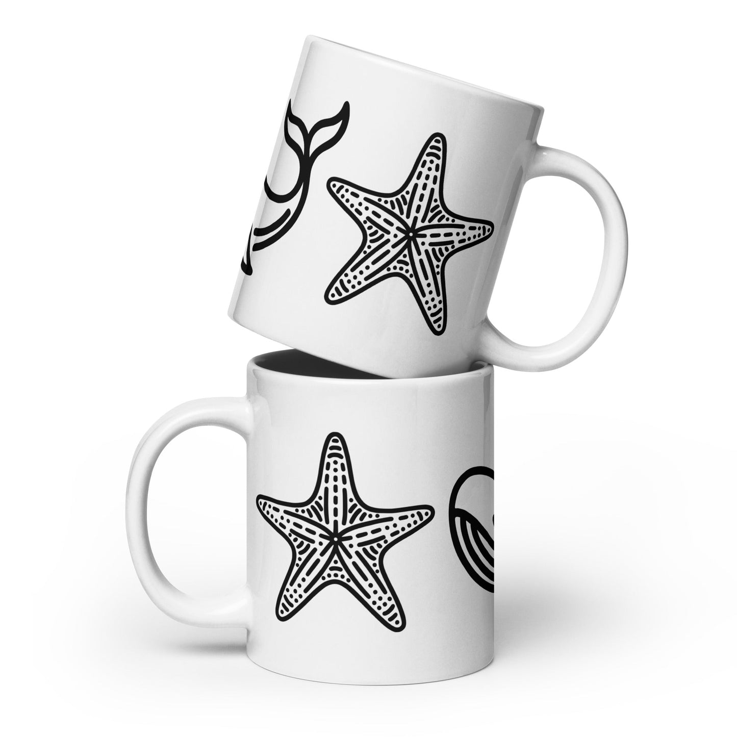 Whale II White Glossy Mug (11 oz, 15 oz, 20 oz) - Mugs - Discovery Co.