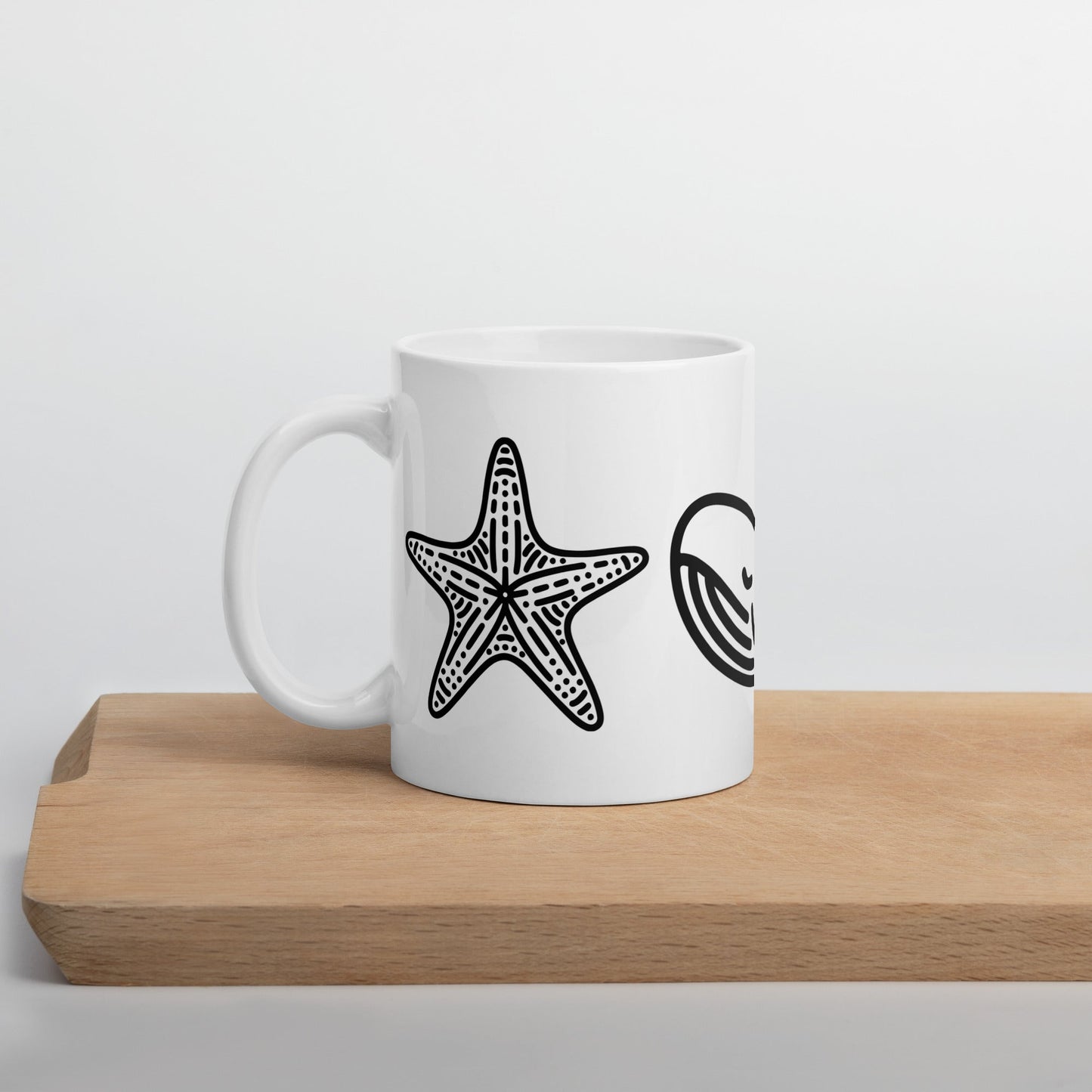 Whale II White Glossy Mug (11 oz, 15 oz, 20 oz) - Mugs - Discovery Co.