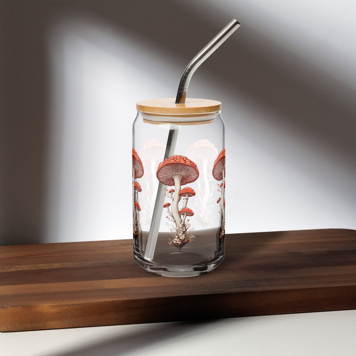 Wild Mushrooms Can - shaped Glass - Discovery Co.
