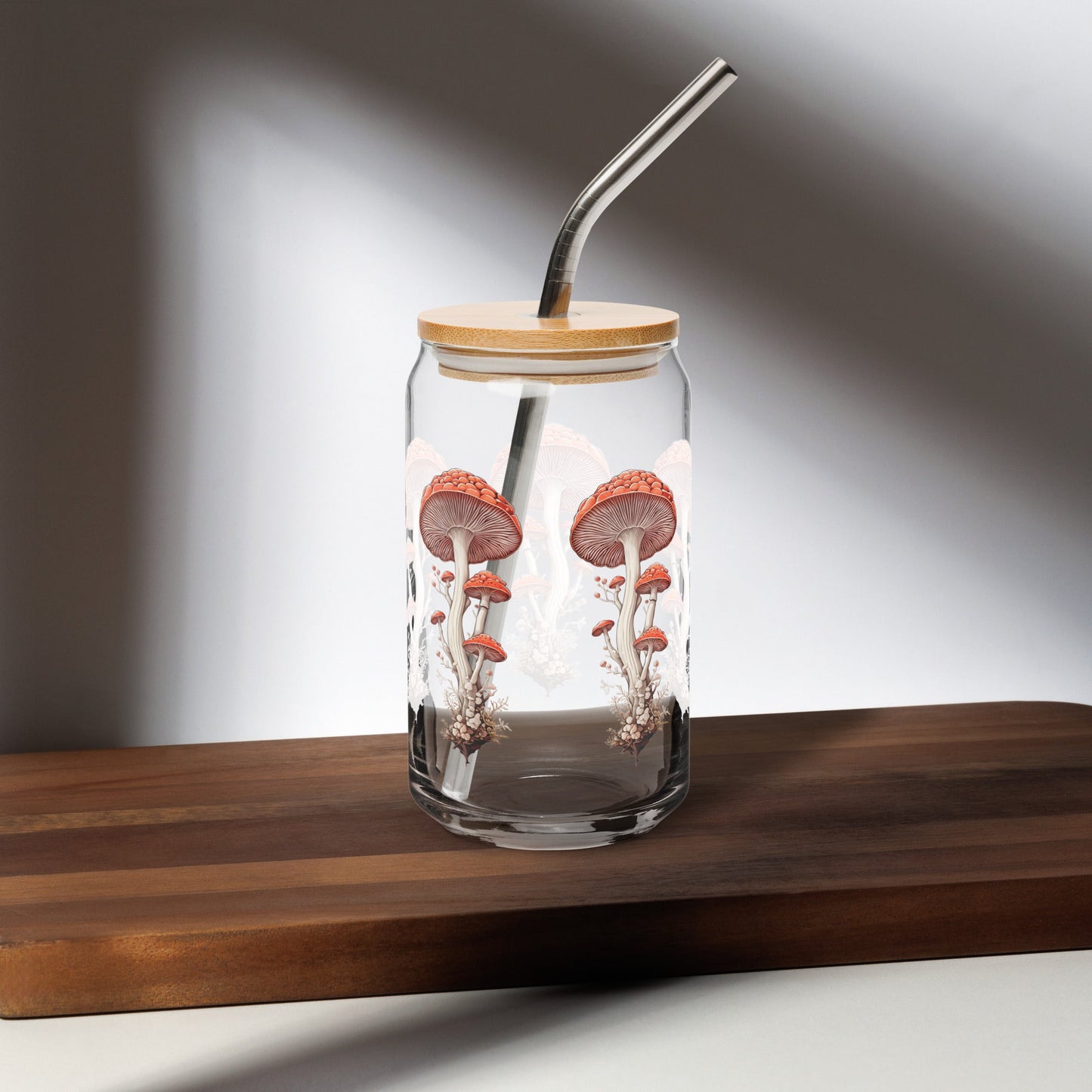 Wild Mushrooms Can - shaped Glass - Discovery Co.