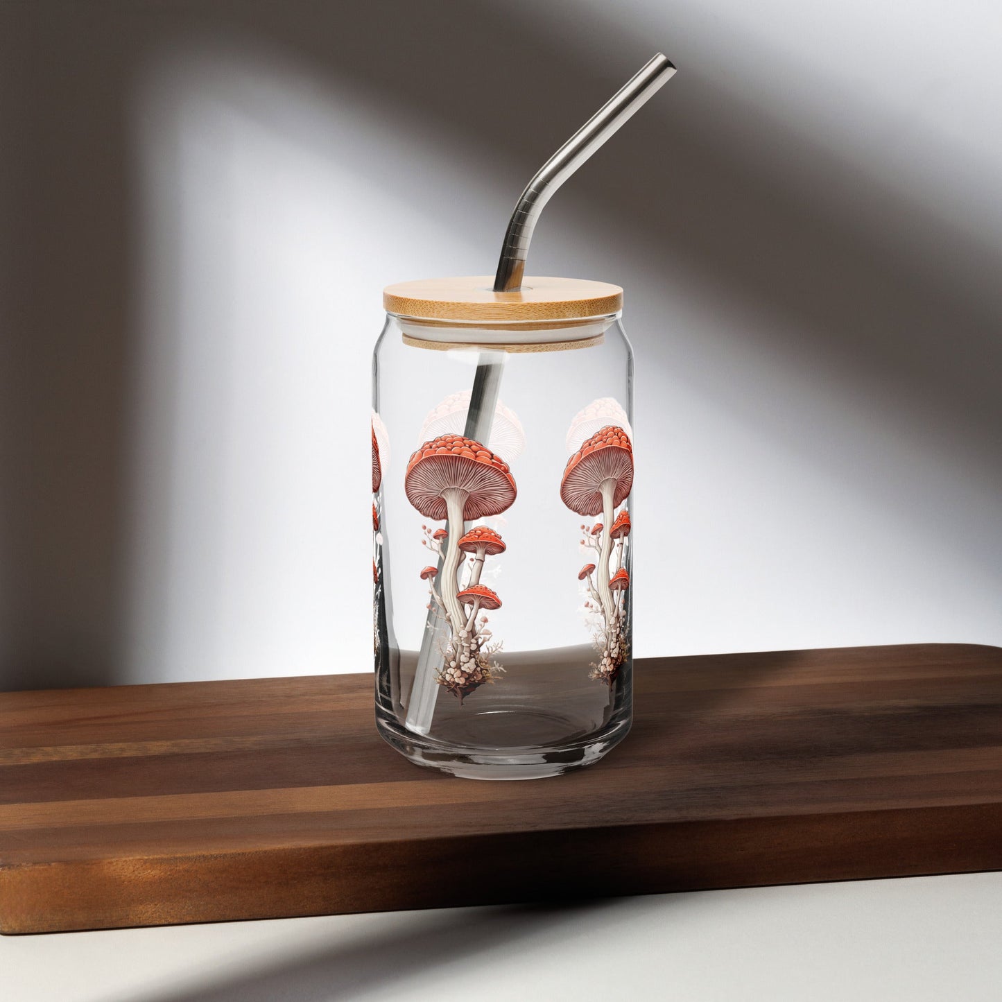 Wild Mushrooms Can - shaped Glass - Discovery Co.