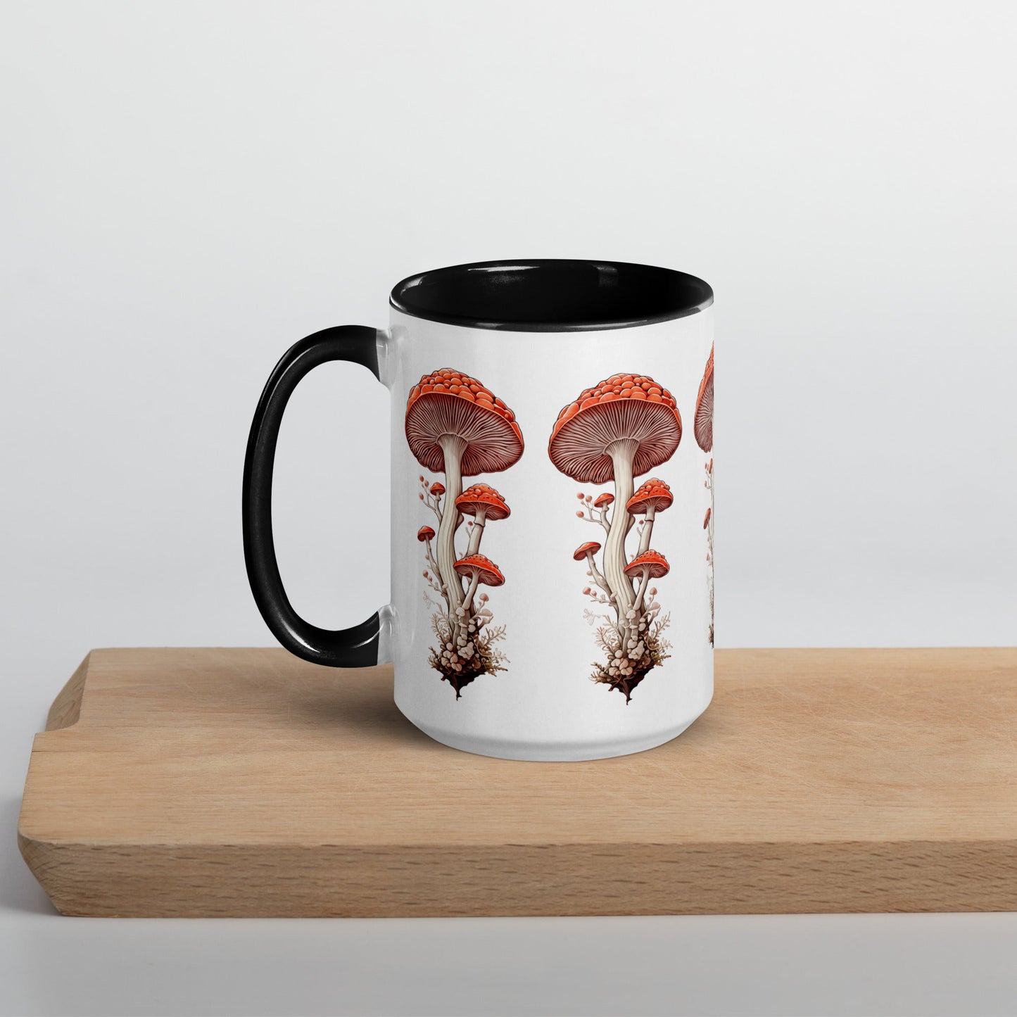 Wild Mushrooms Mug With Color Inside (11 oz and 15 oz) - Mugs - Discovery Co.