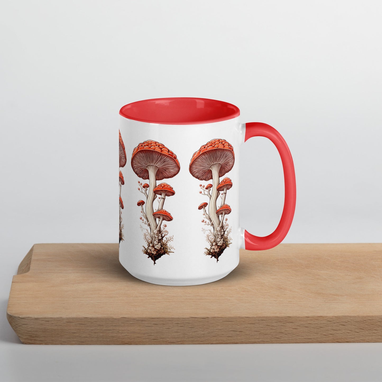Wild Mushrooms Mug With Color Inside (11 oz and 15 oz) - Mugs - Discovery Co.