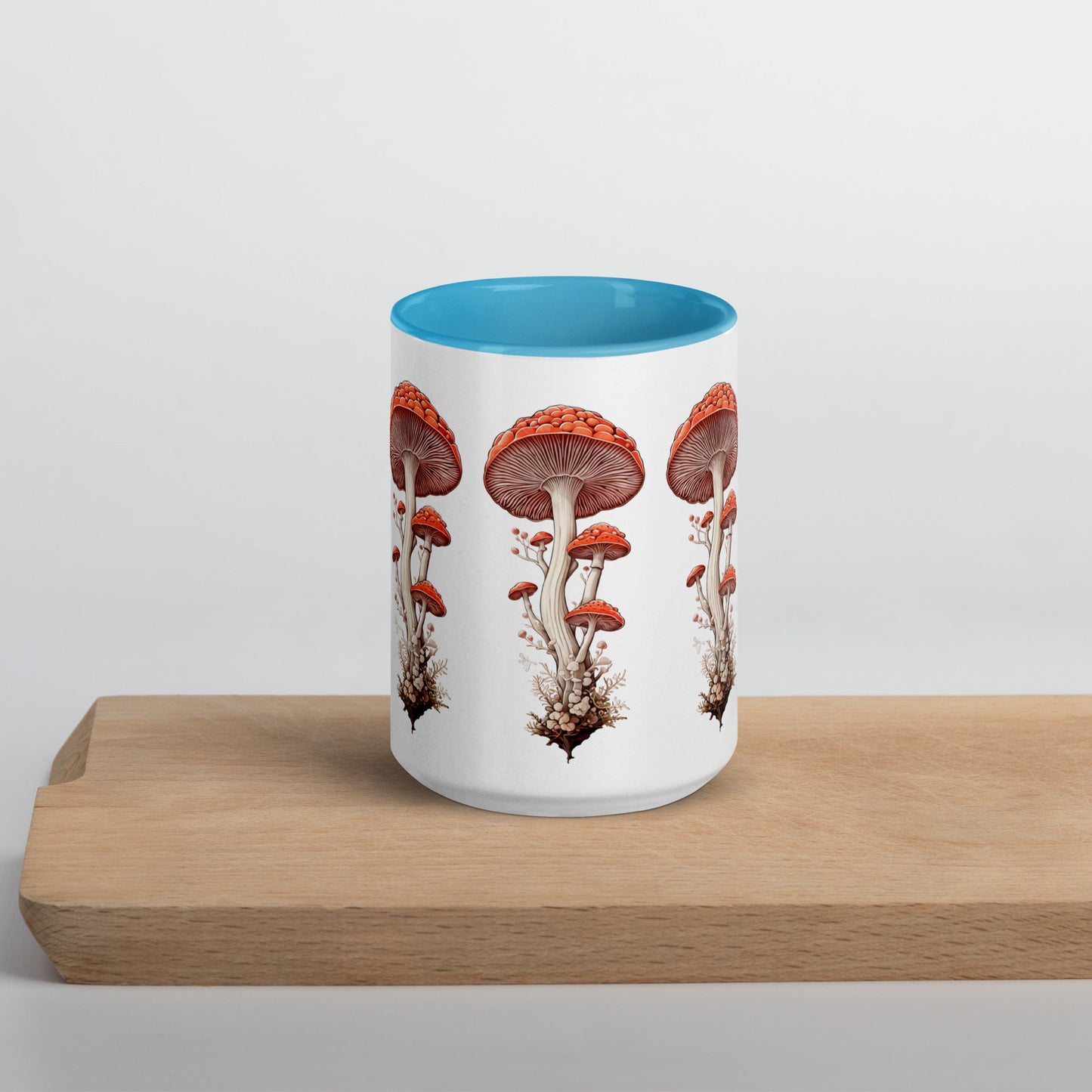 Wild Mushrooms Mug With Color Inside (11 oz and 15 oz) - Mugs - Discovery Co.