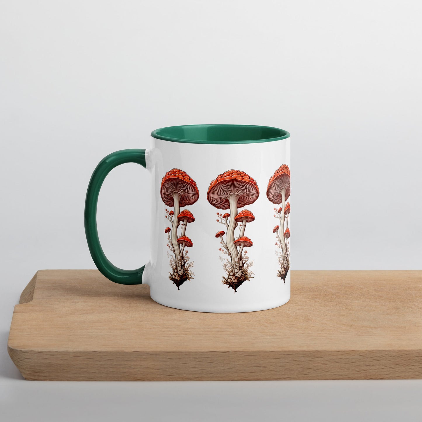 Wild Mushrooms Mug With Color Inside (11 oz and 15 oz) - Mugs - Discovery Co.