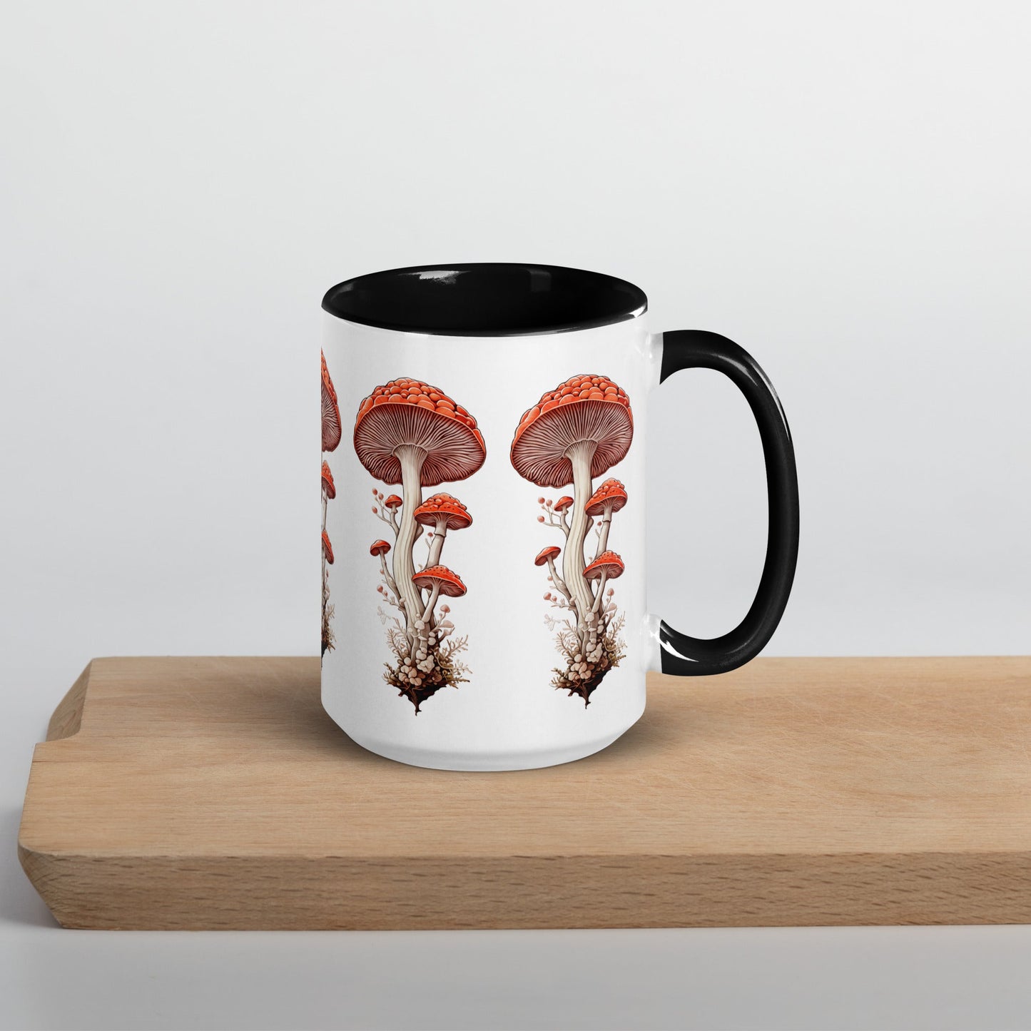 Wild Mushrooms Mug With Color Inside (11 oz and 15 oz) - Mugs - Discovery Co.