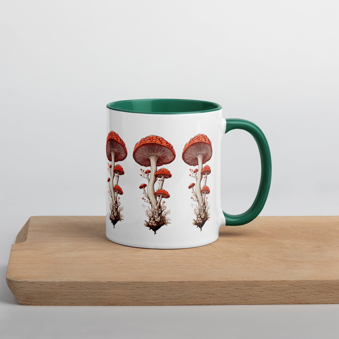 Wild Mushrooms Mug With Color Inside (11 oz and 15 oz) - Mugs - Discovery Co.