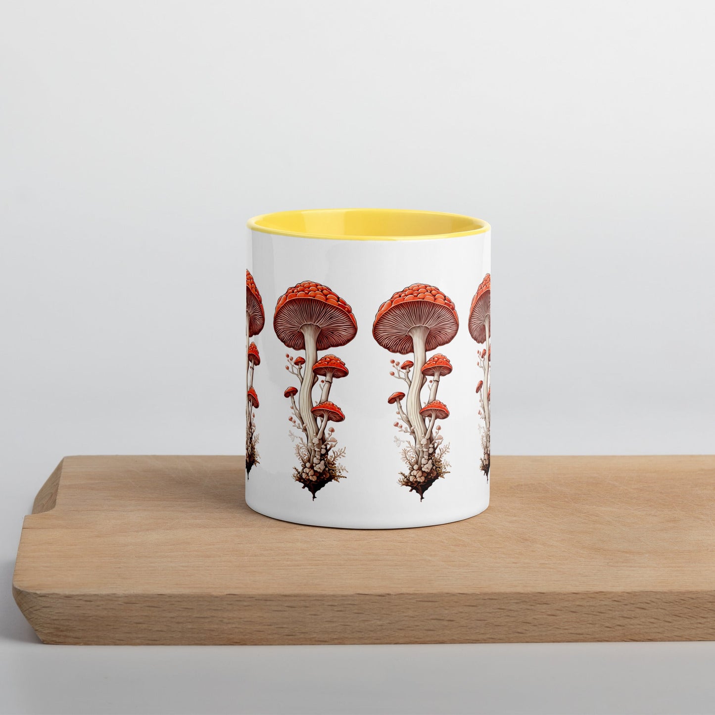 Wild Mushrooms Mug With Color Inside (11 oz and 15 oz) - Mugs - Discovery Co.