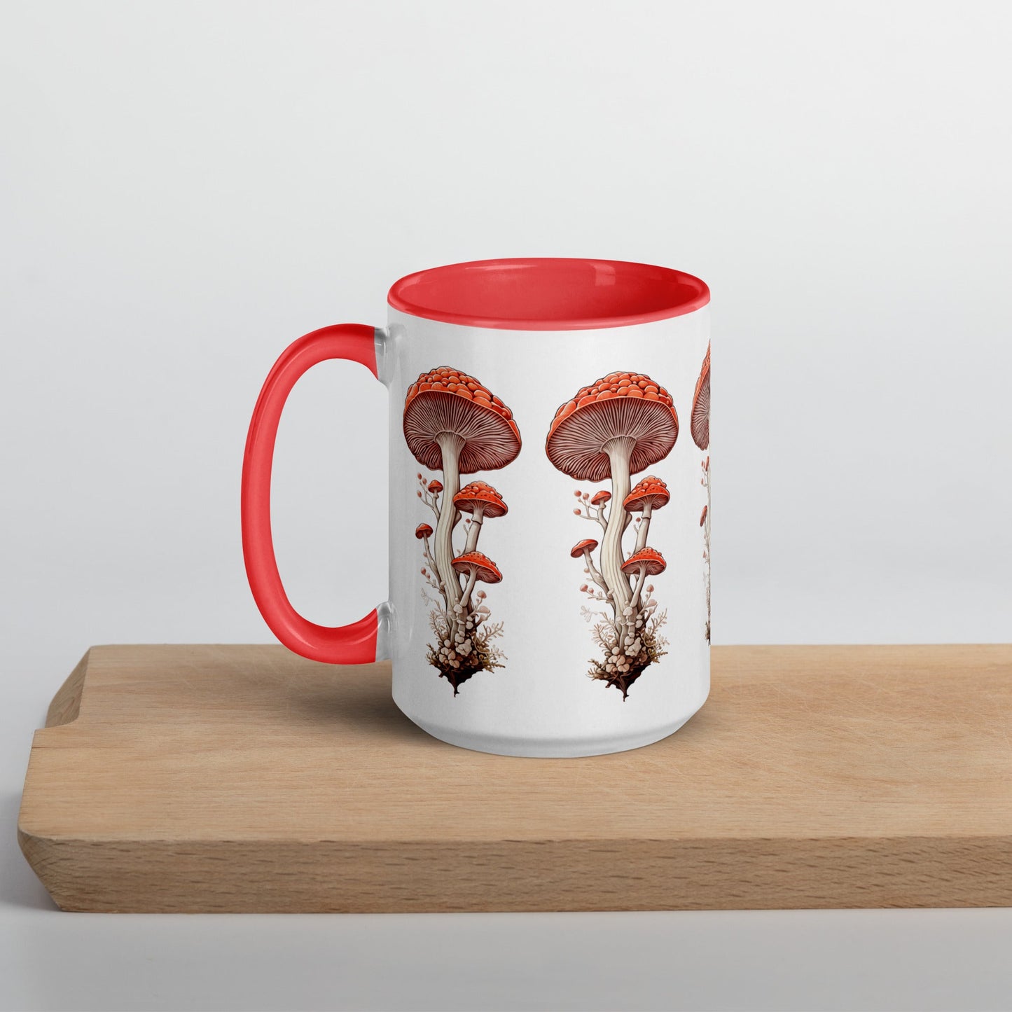 Wild Mushrooms Mug With Color Inside (11 oz and 15 oz) - Mugs - Discovery Co.