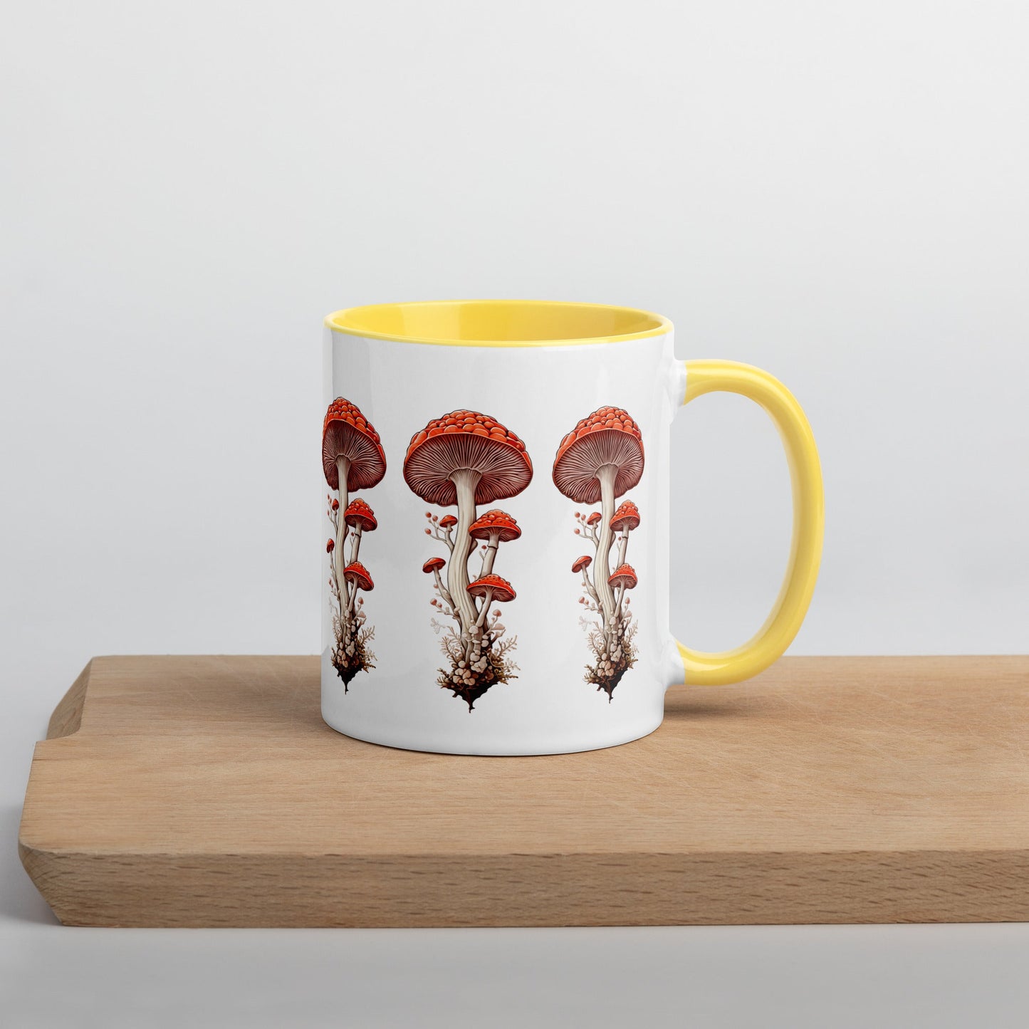 Wild Mushrooms Mug With Color Inside (11 oz and 15 oz) - Mugs - Discovery Co.