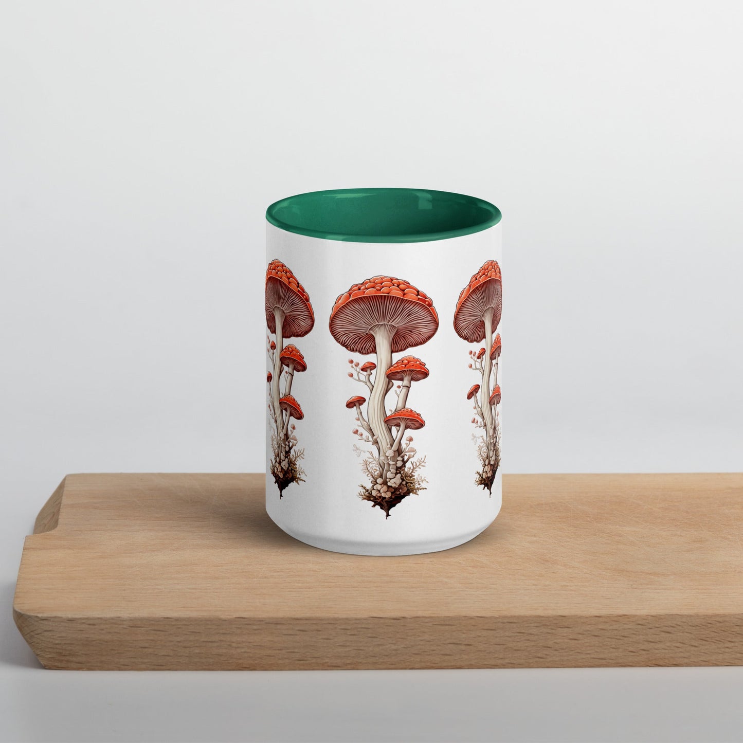 Wild Mushrooms Mug With Color Inside (11 oz and 15 oz) - Mugs - Discovery Co.