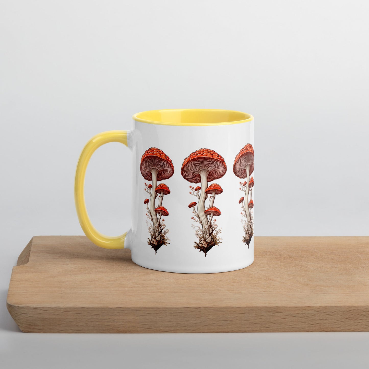 Wild Mushrooms Mug With Color Inside (11 oz and 15 oz) - Mugs - Discovery Co.