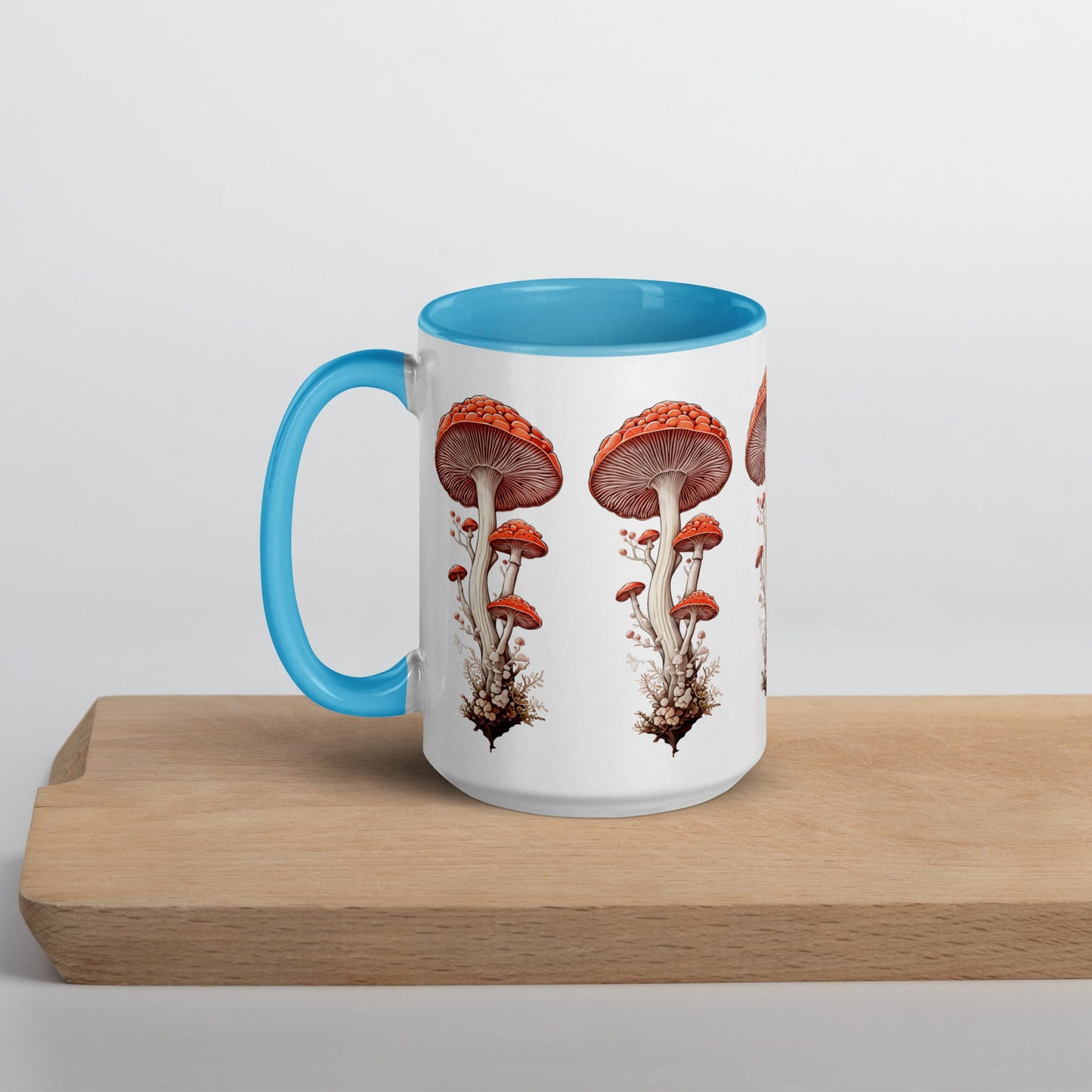 Wild Mushrooms Mug With Color Inside (11 oz and 15 oz) - Mugs - Discovery Co.