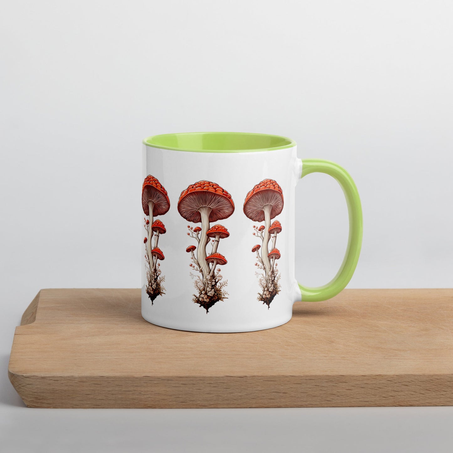 Wild Mushrooms Mug With Color Inside (11 oz and 15 oz) - Mugs - Discovery Co.