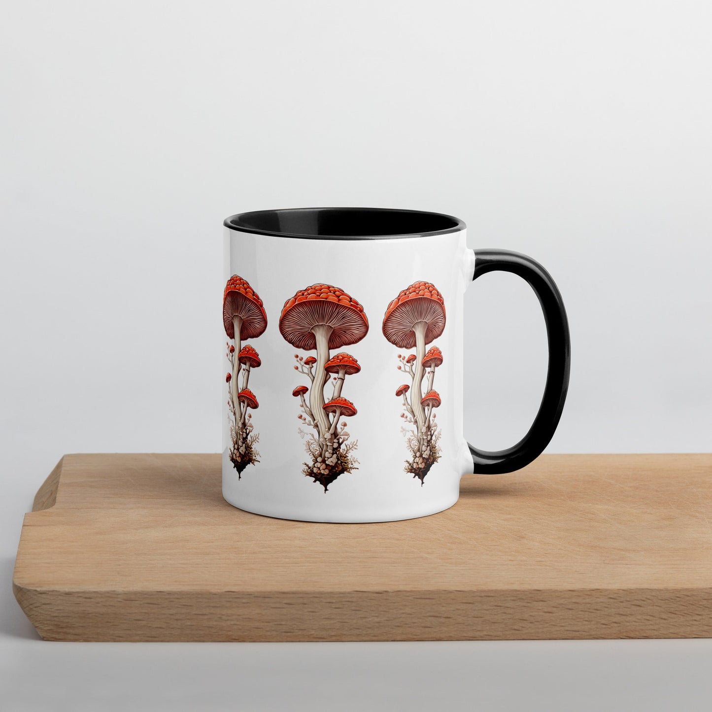 Wild Mushrooms Mug With Color Inside (11 oz and 15 oz) - Mugs - Discovery Co.