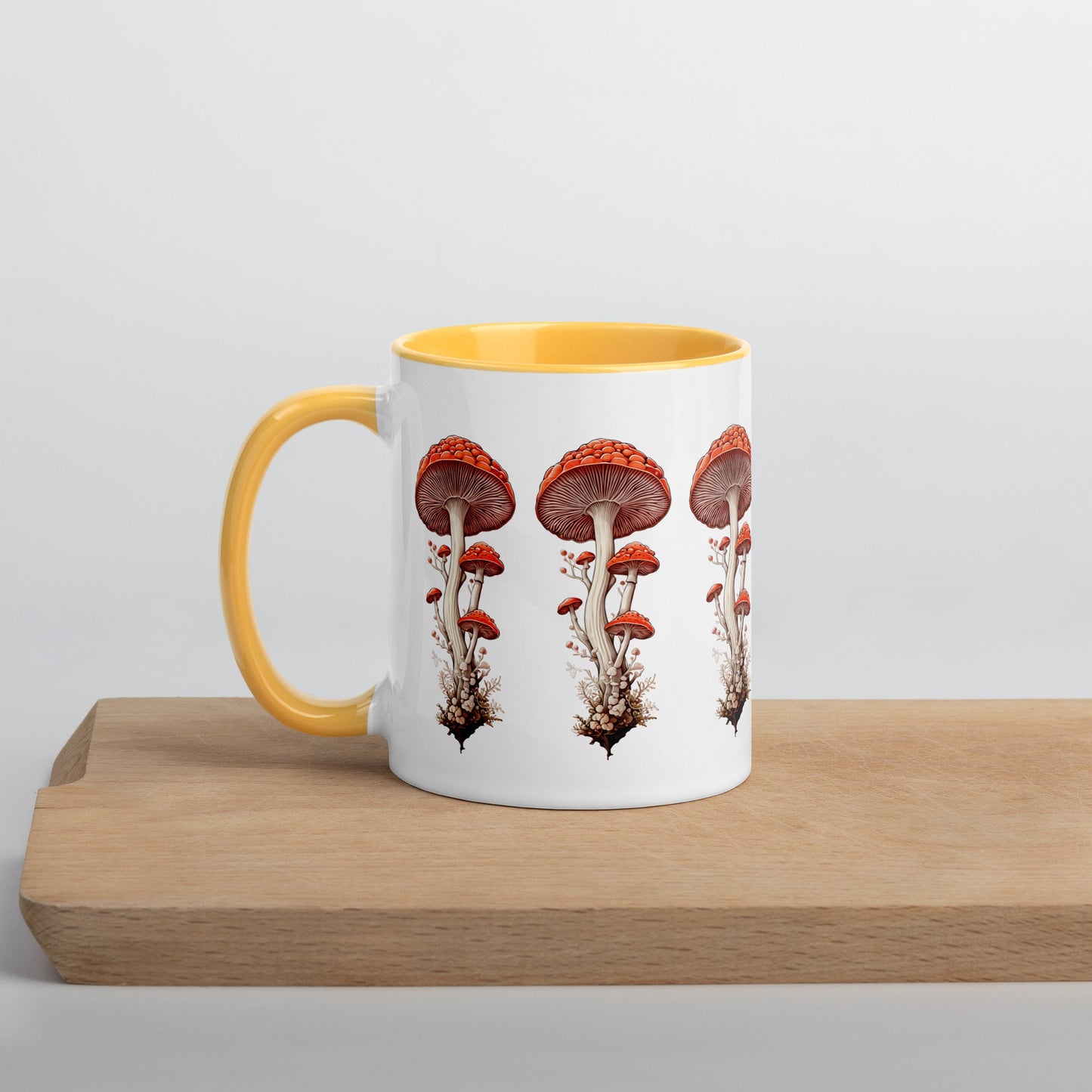 Wild Mushrooms Mug With Color Inside (11 oz and 15 oz) - Mugs - Discovery Co.