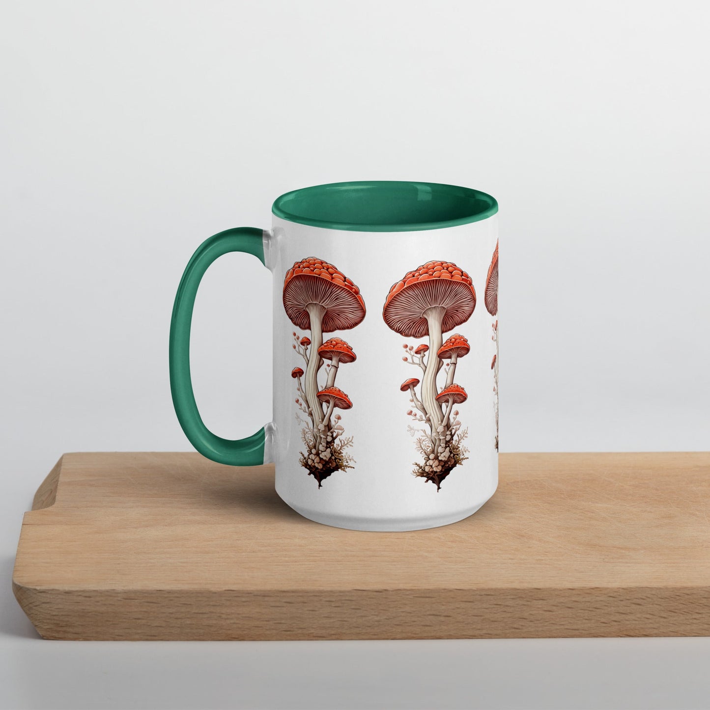 Wild Mushrooms Mug With Color Inside (11 oz and 15 oz) - Mugs - Discovery Co.