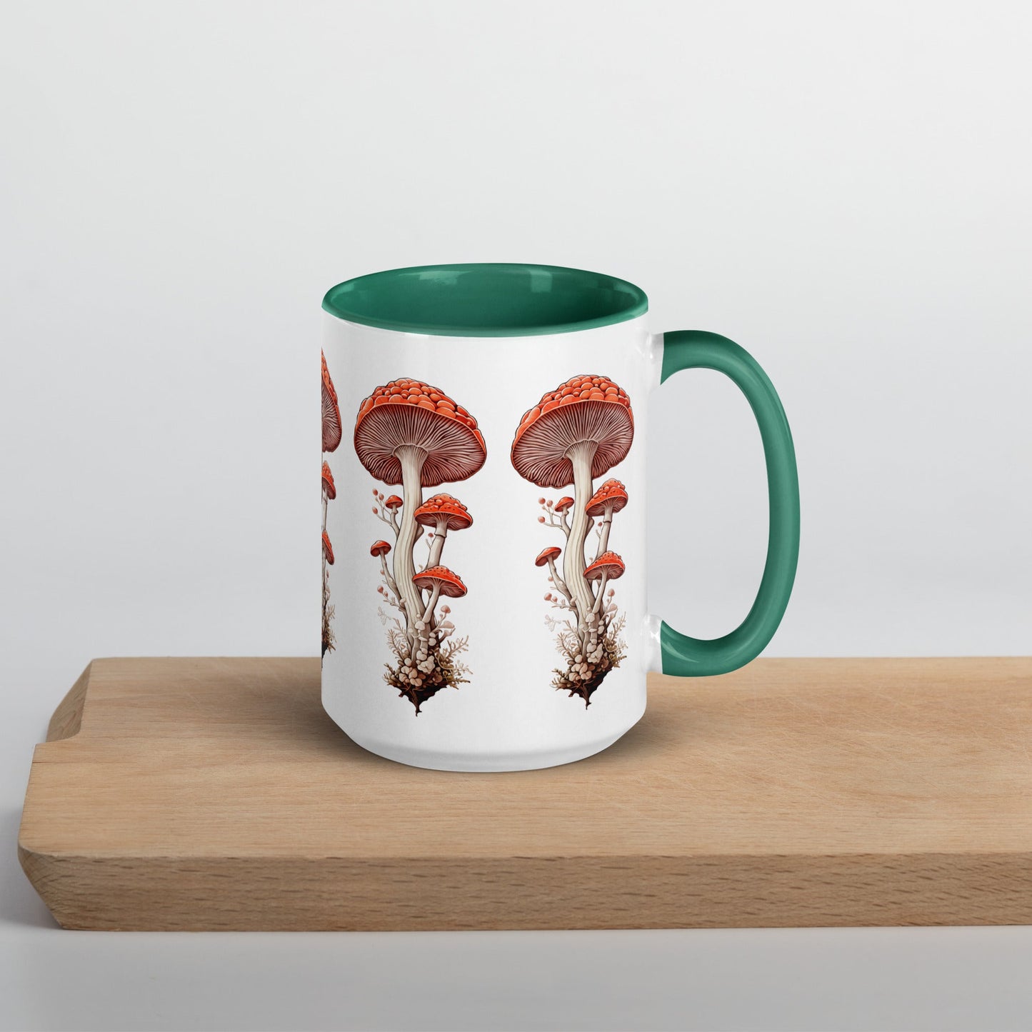 Wild Mushrooms Mug With Color Inside (11 oz and 15 oz) - Mugs - Discovery Co.