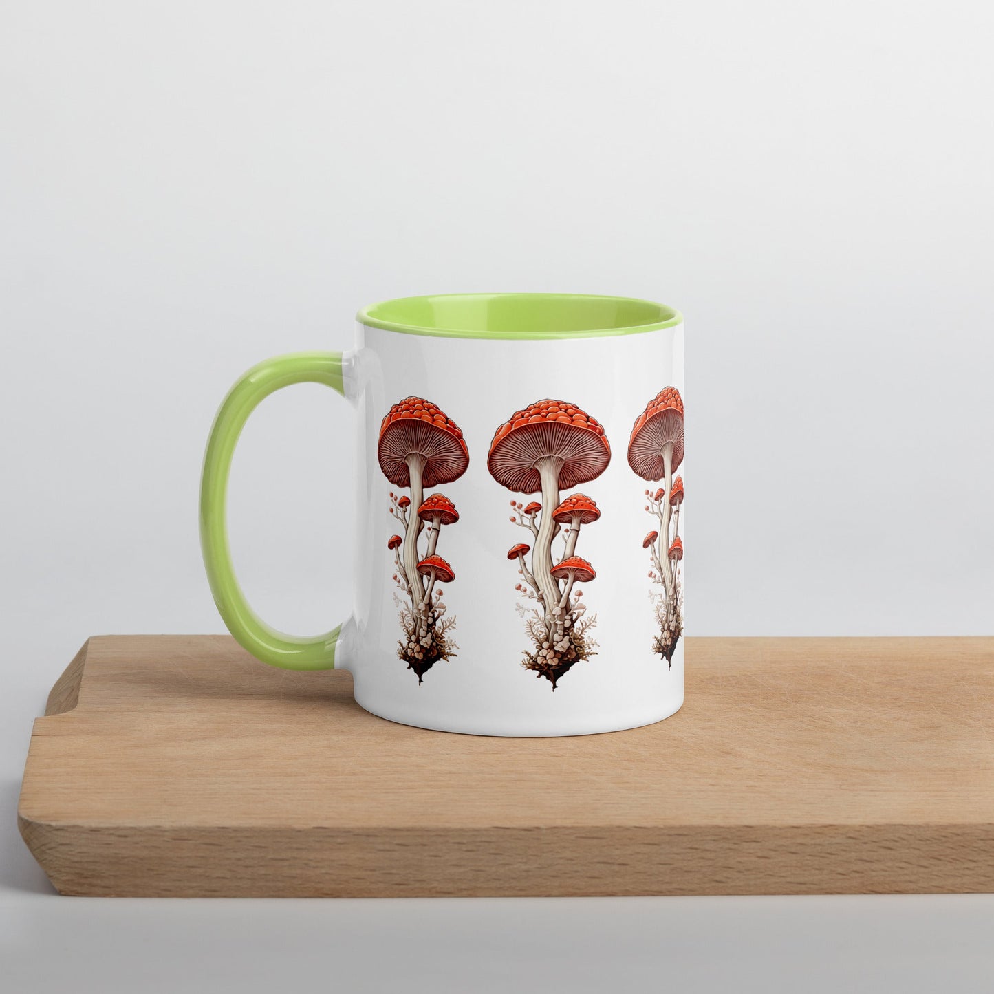 Wild Mushrooms Mug With Color Inside (11 oz and 15 oz) - Mugs - Discovery Co.