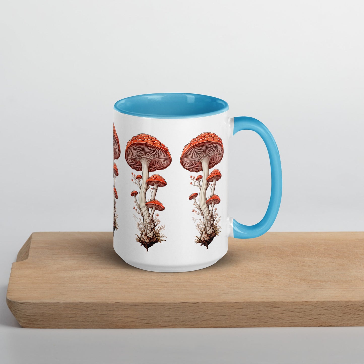 Wild Mushrooms Mug With Color Inside (11 oz and 15 oz) - Mugs - Discovery Co.