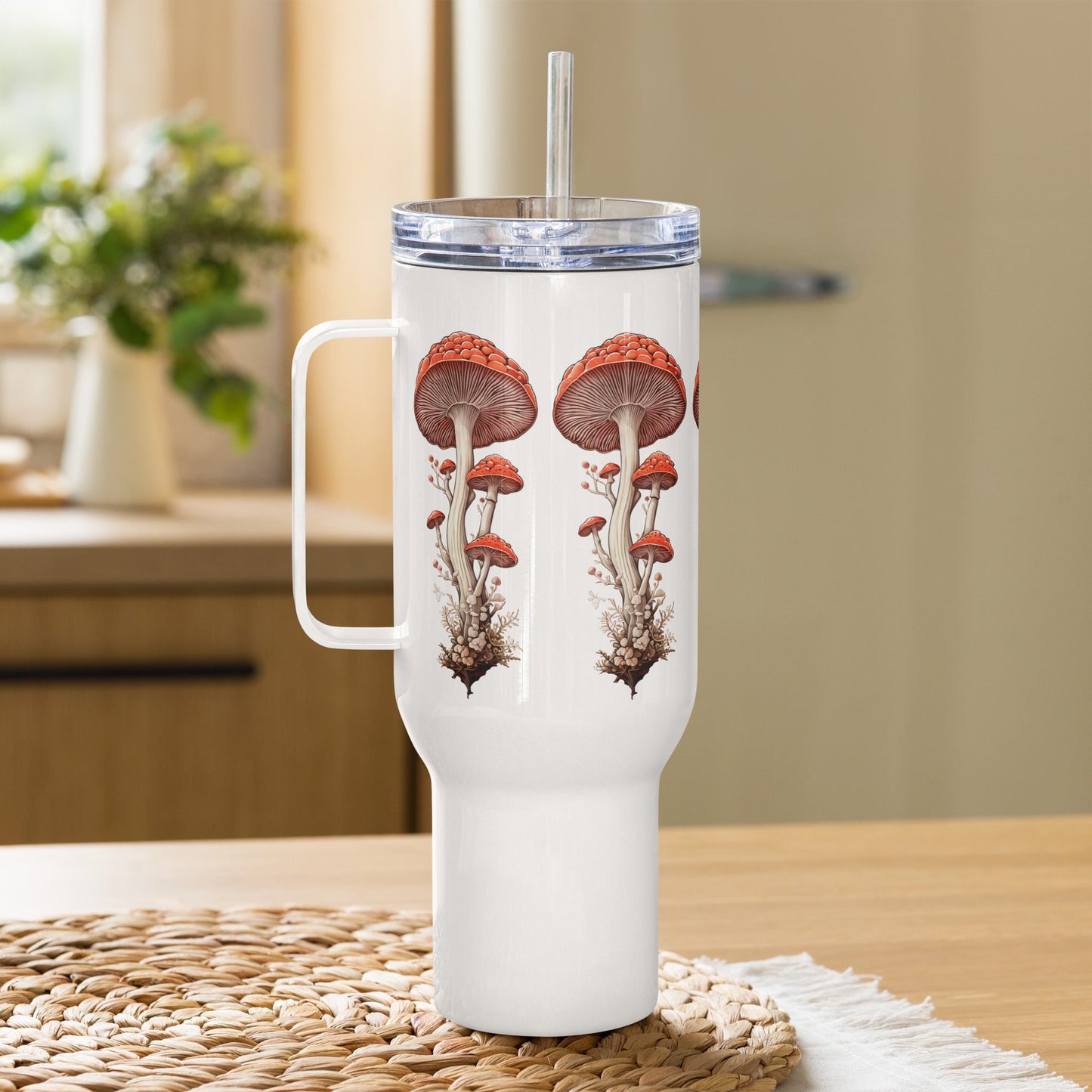 Wild Mushrooms Stainless Steel Travel Mug (25 oz) - Discovery Co.
