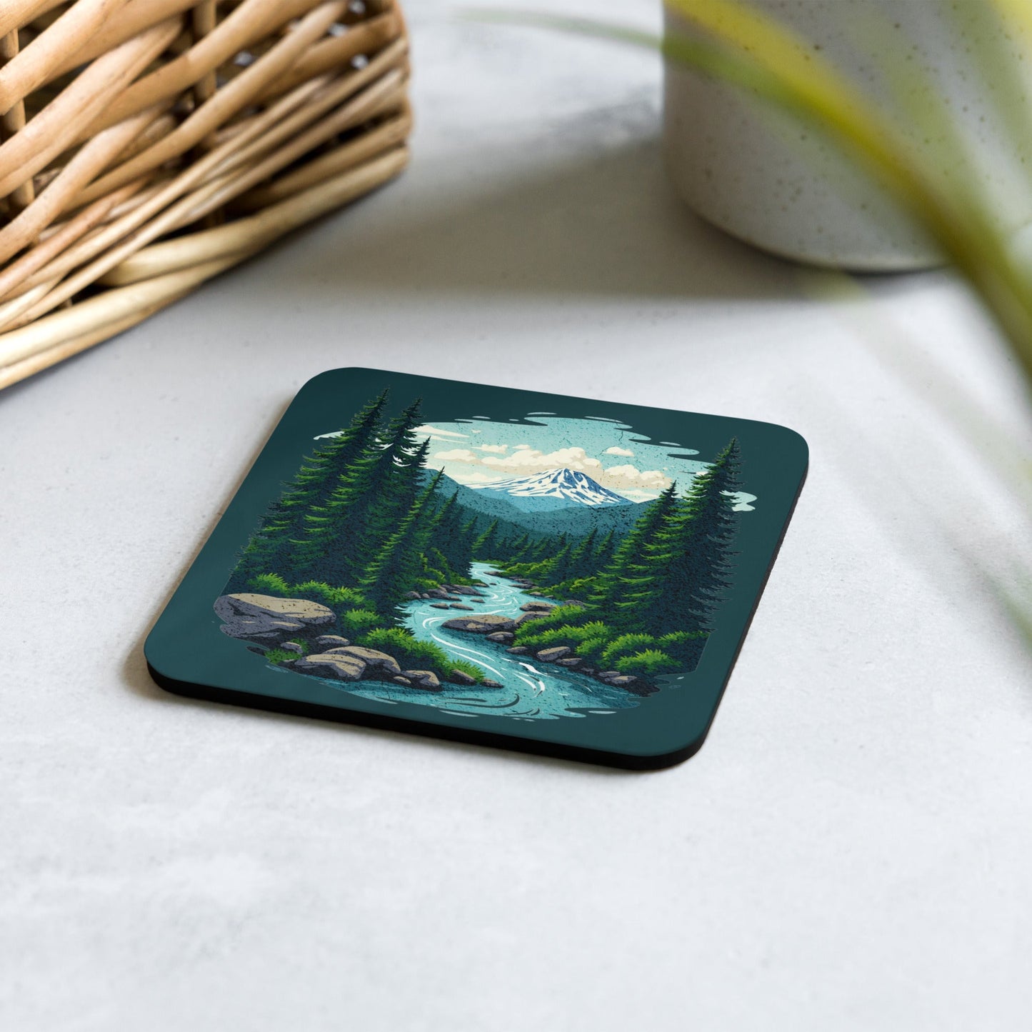 Winding River Cork - Back Coaster - Coasters - Discovery Co.