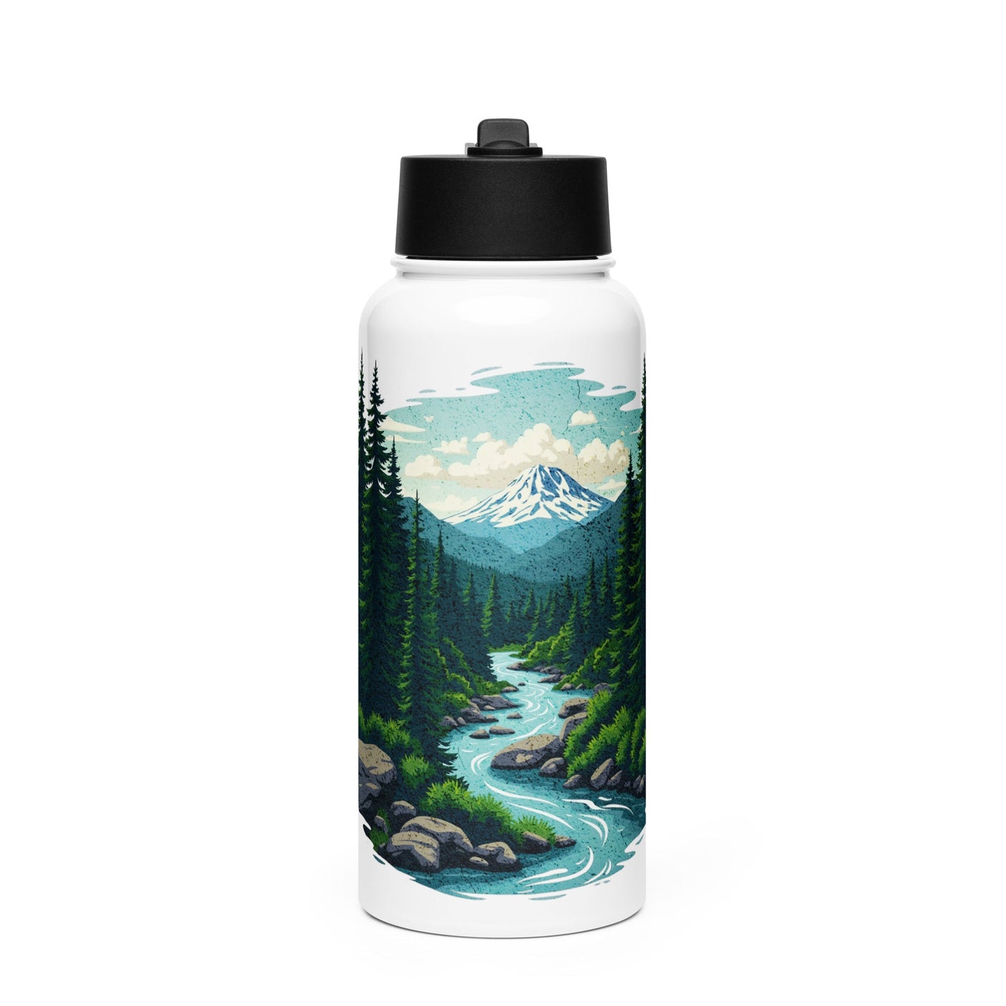 Winding River Stainless Steel Water Bottle With Straw Lid - Stainless Steel Water Bottle With Straw Lid - Discovery Co.