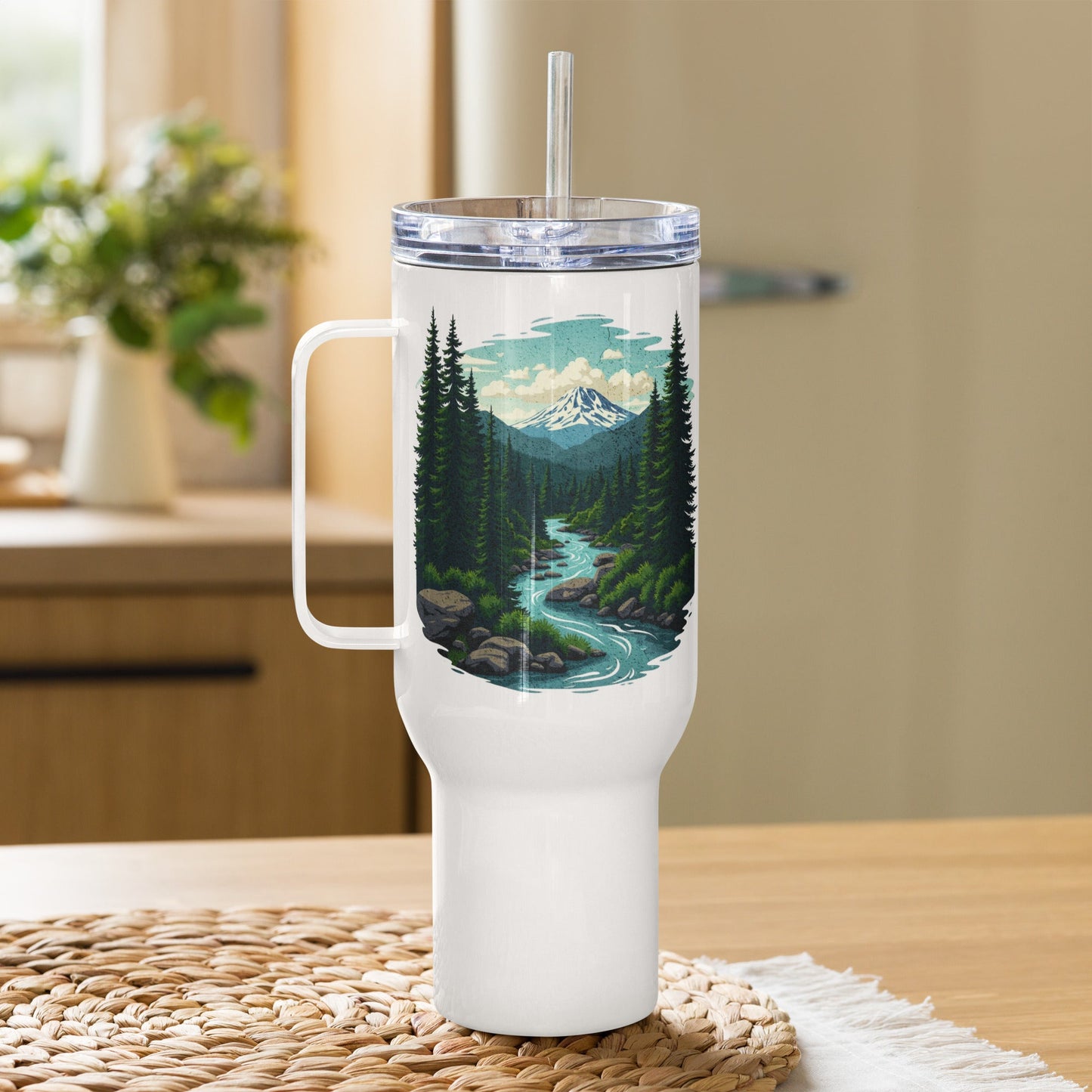 Winding River Travel Mug With Handle (25 oz and 40 oz) - Travel Mug - Discovery Co.