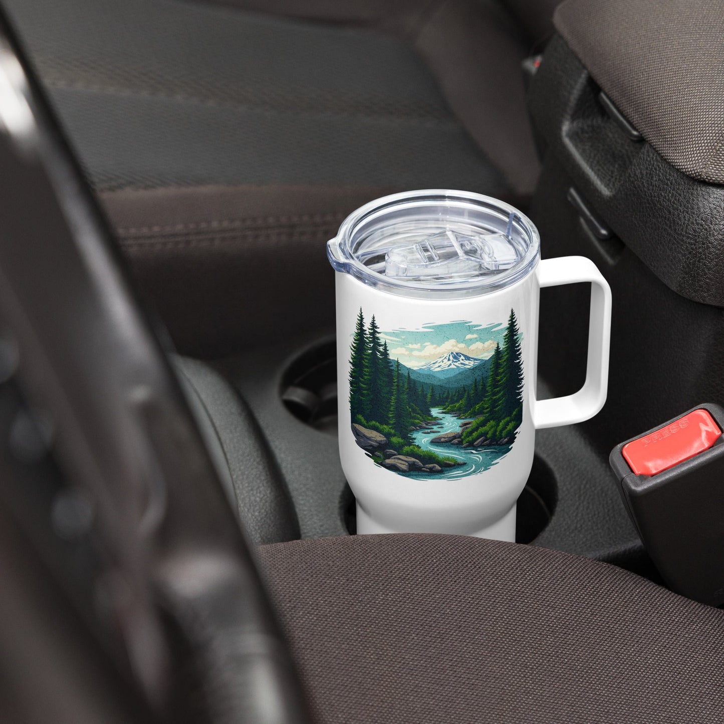 Winding River Travel Mug With Handle (25 oz and 40 oz) - Travel Mug - Discovery Co.