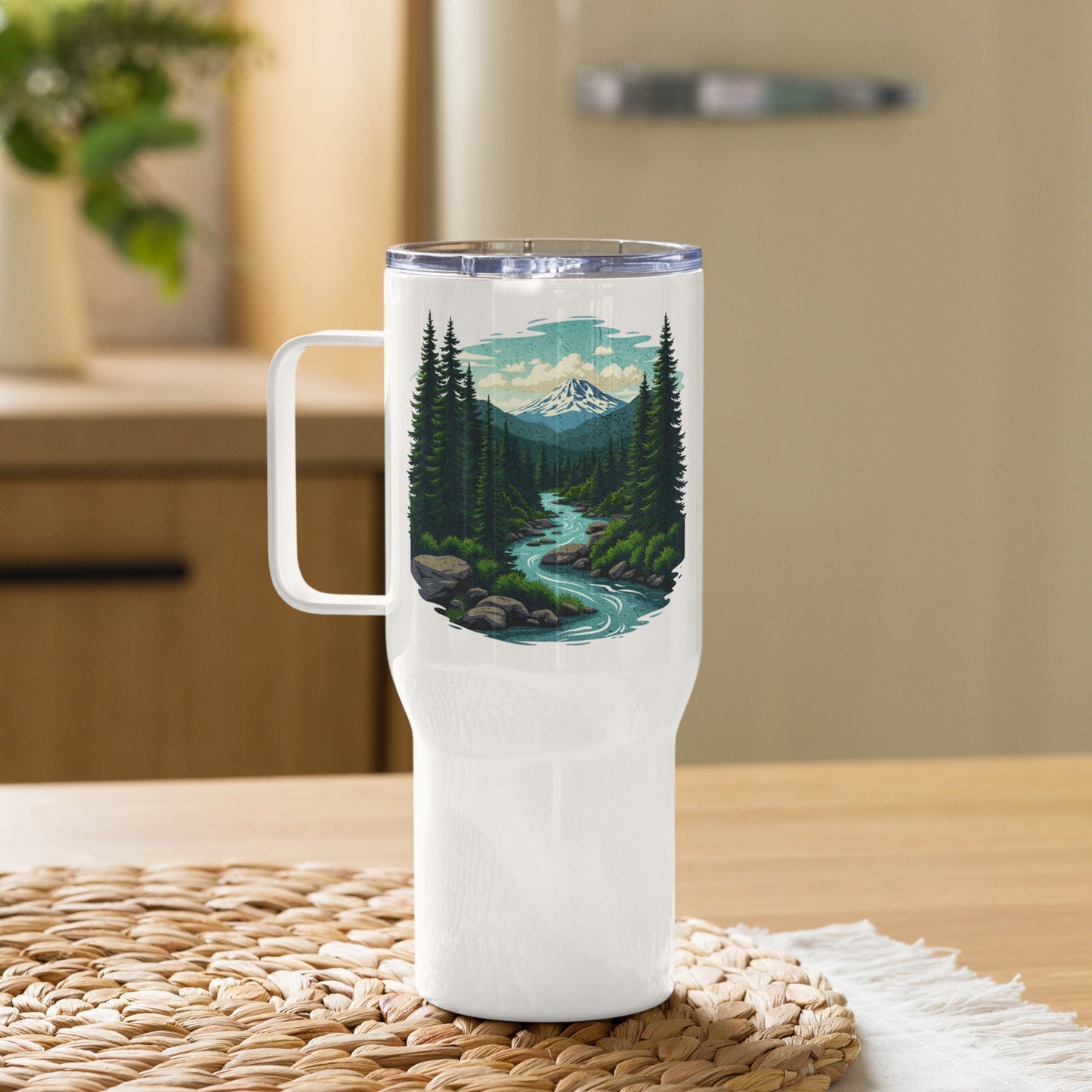 Winding River Travel Mug With Handle (25 oz and 40 oz) - Travel Mug - Discovery Co.