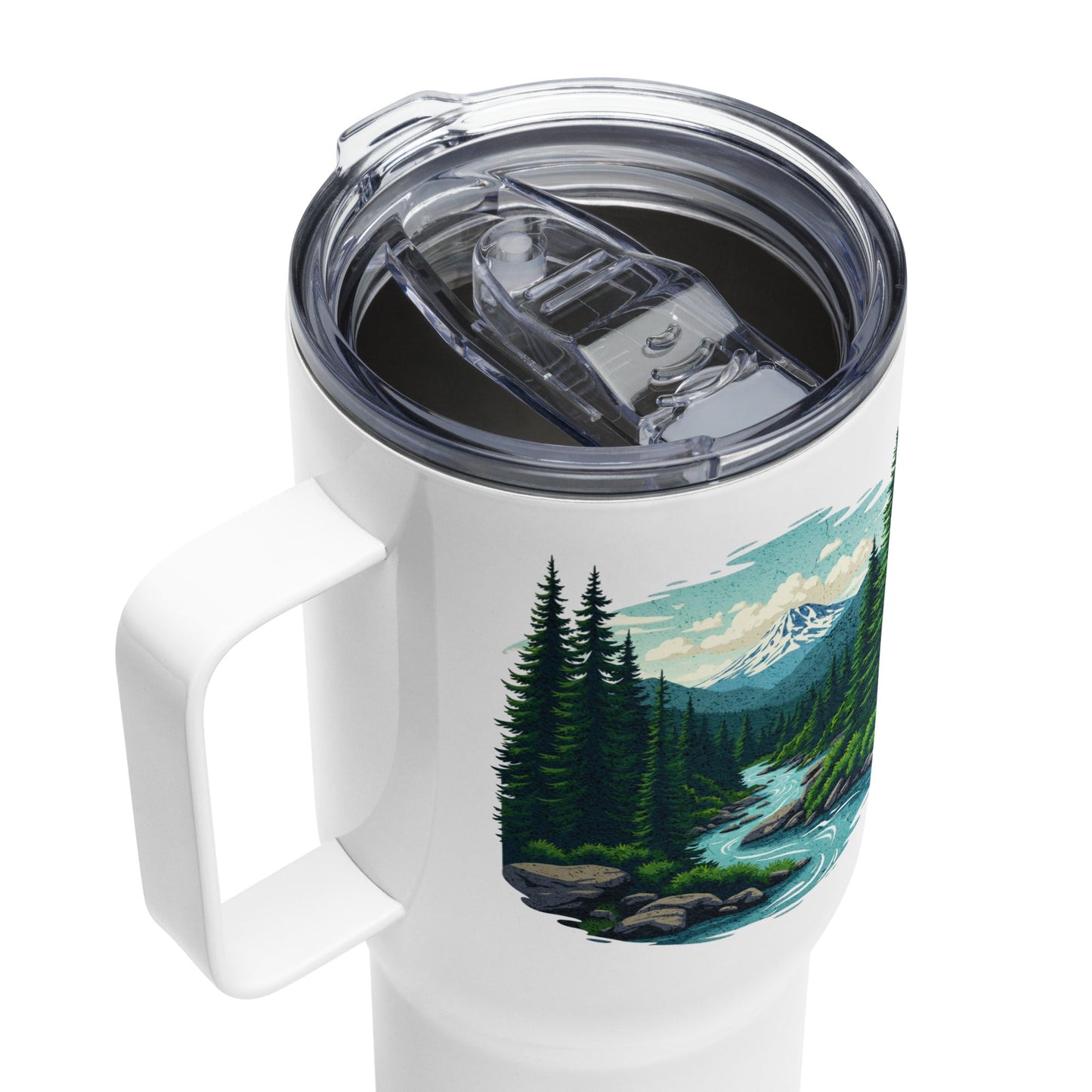 Winding River Travel Mug With Handle (25 oz and 40 oz) - Travel Mug - Discovery Co.