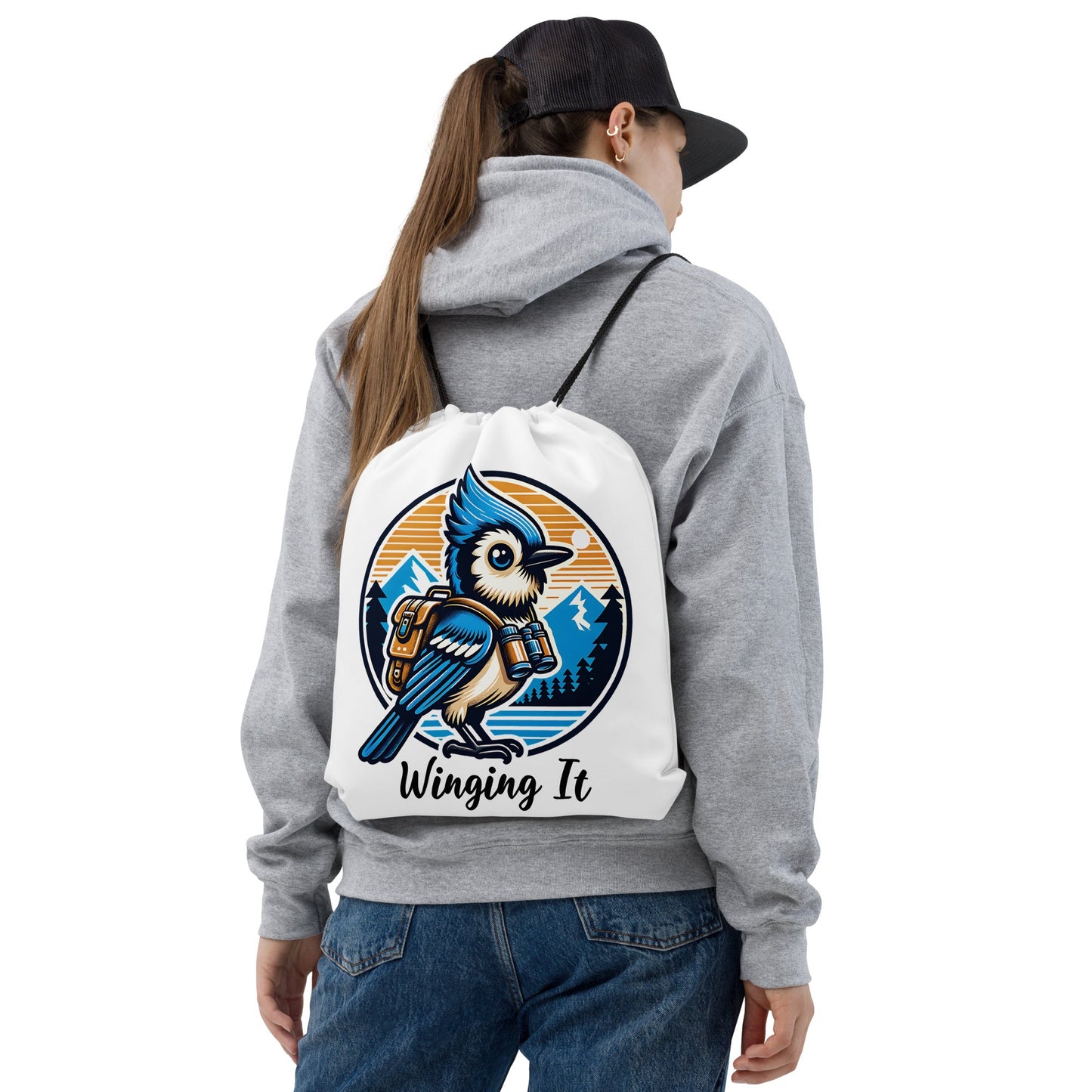 Winging It Drawstring Bag - Drawstring Bag - Discovery Co.
