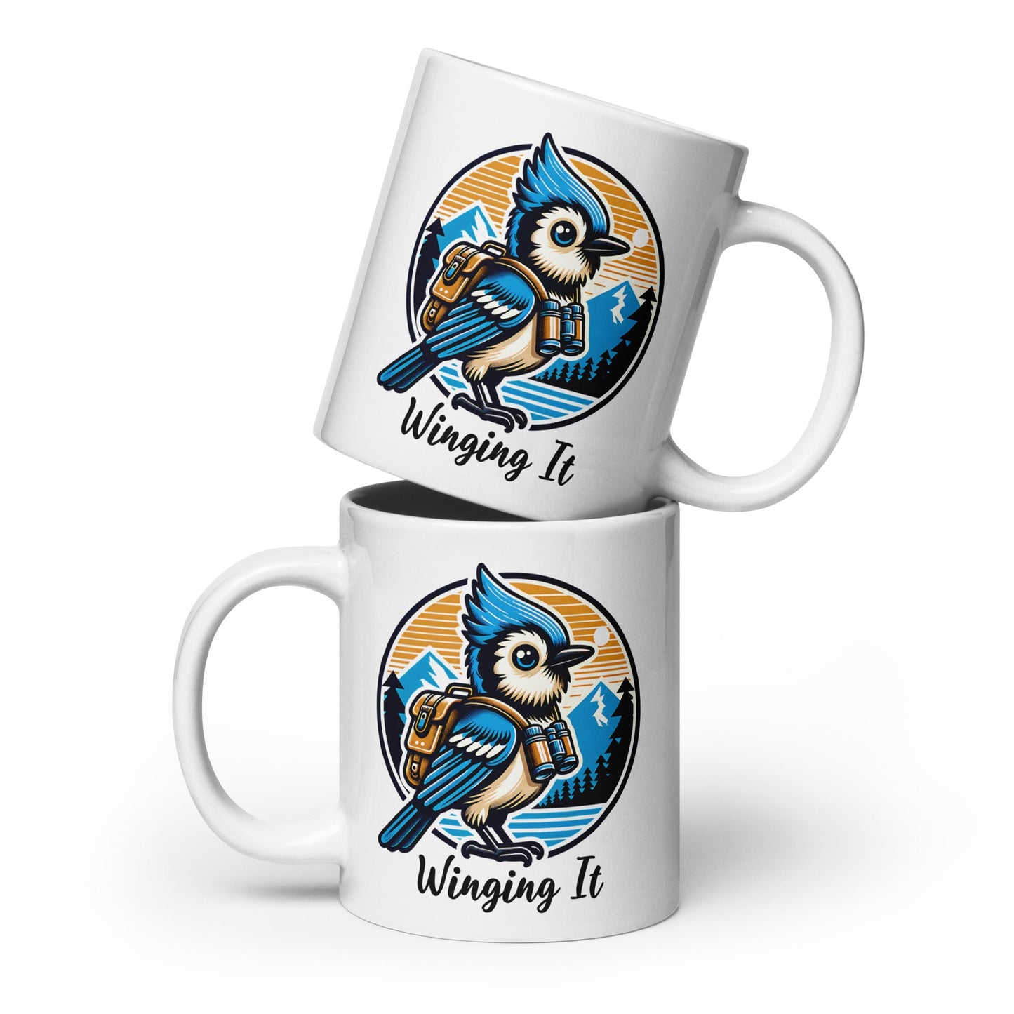 Winging It White Glossy Mug (11 oz, 15 oz, 20 oz) - Mugs - Discovery Co.
