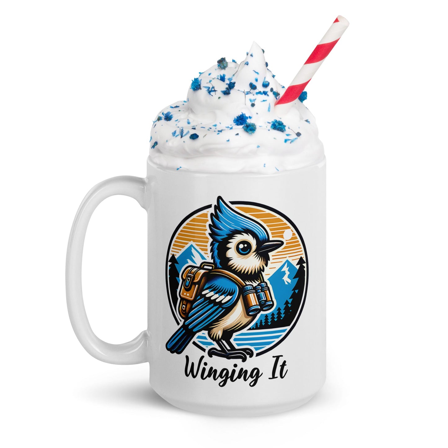 Winging It White Glossy Mug (11 oz, 15 oz, 20 oz) - Mugs - Discovery Co.