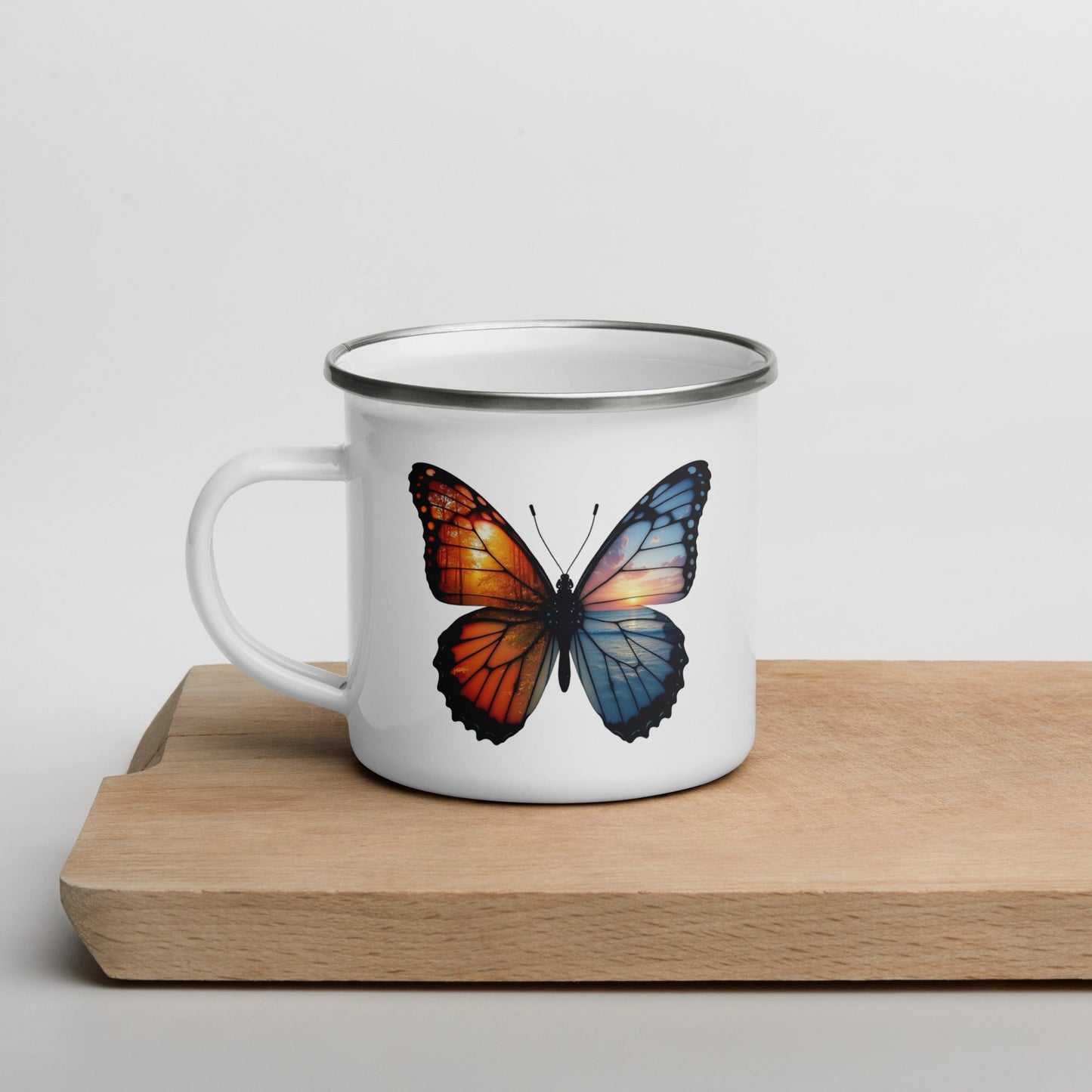 Wings Of Nature Butterfly Enamel Mug - Mugs - Discovery Co.