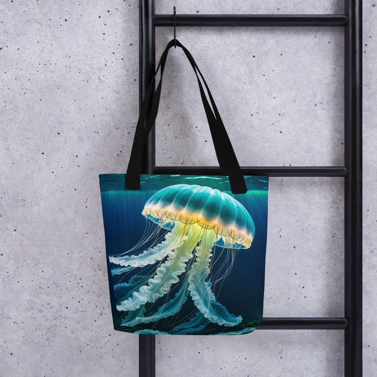 Yellow And Turquoise Jellyfish Tote Bag - Tote Bags - Discovery Co.
