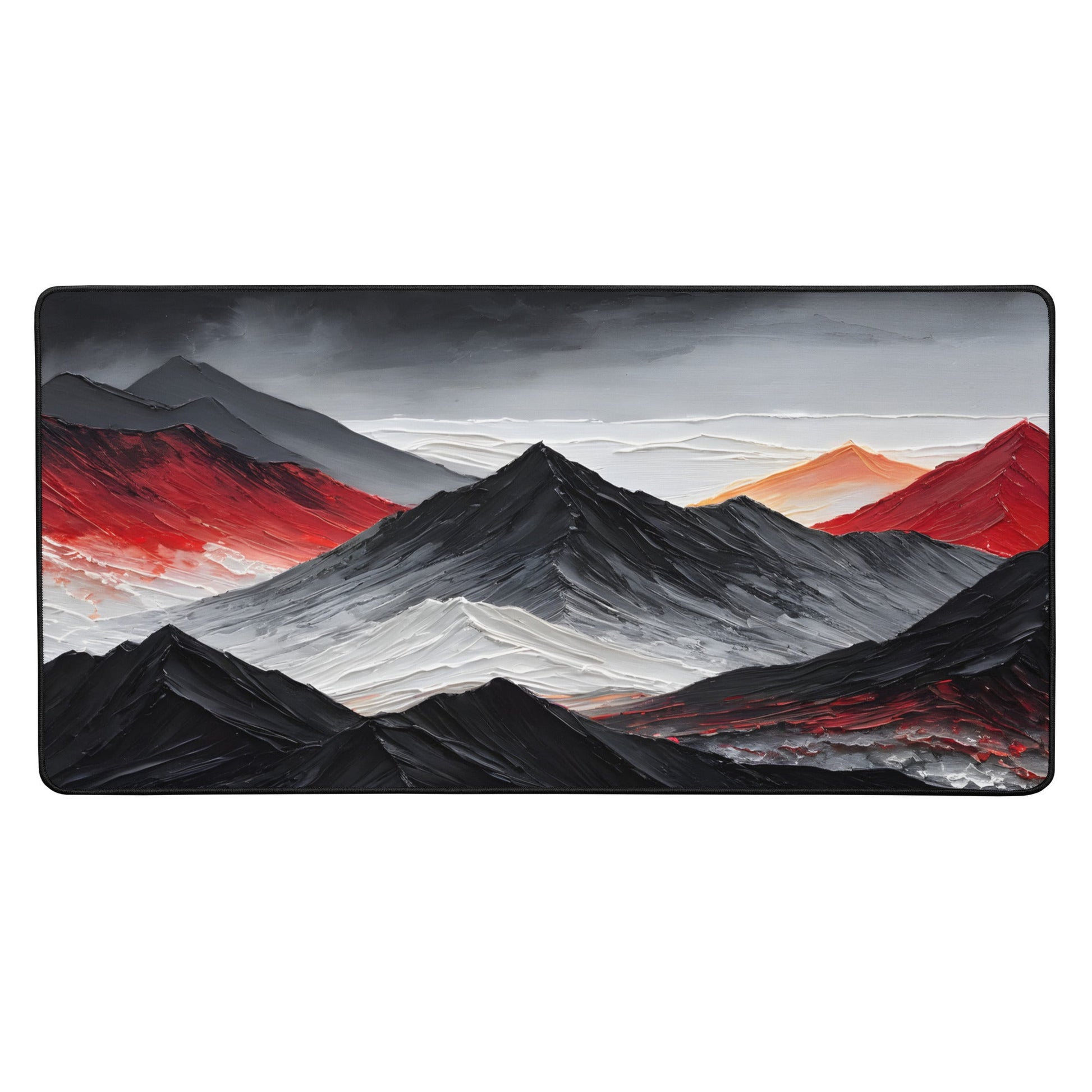Acrylic Art Charcoal Mountain Desk Mat - Mouse Pads - Discovery Co.