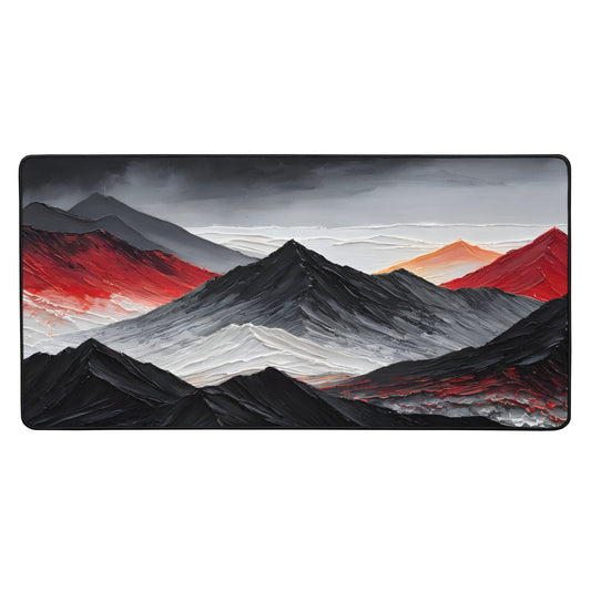 Acrylic Art Charcoal Mountain Desk Mat - Mouse Pads - Discovery Co.