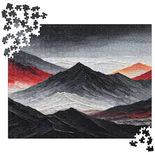 Acrylic Art Charcoal Mountain Jigsaw Puzzle - Puzzle - Discovery Co.