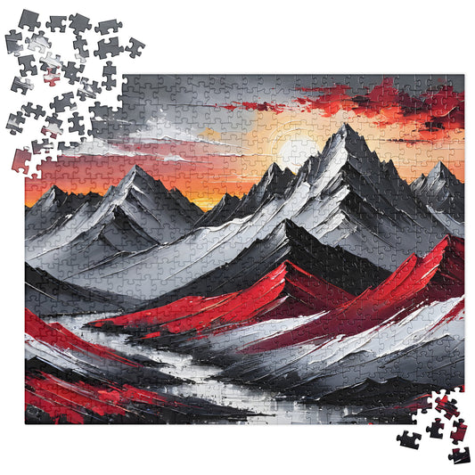 Acrylic Art Mountain Sunrise Jigsaw Puzzle - Puzzle - Discovery Co.