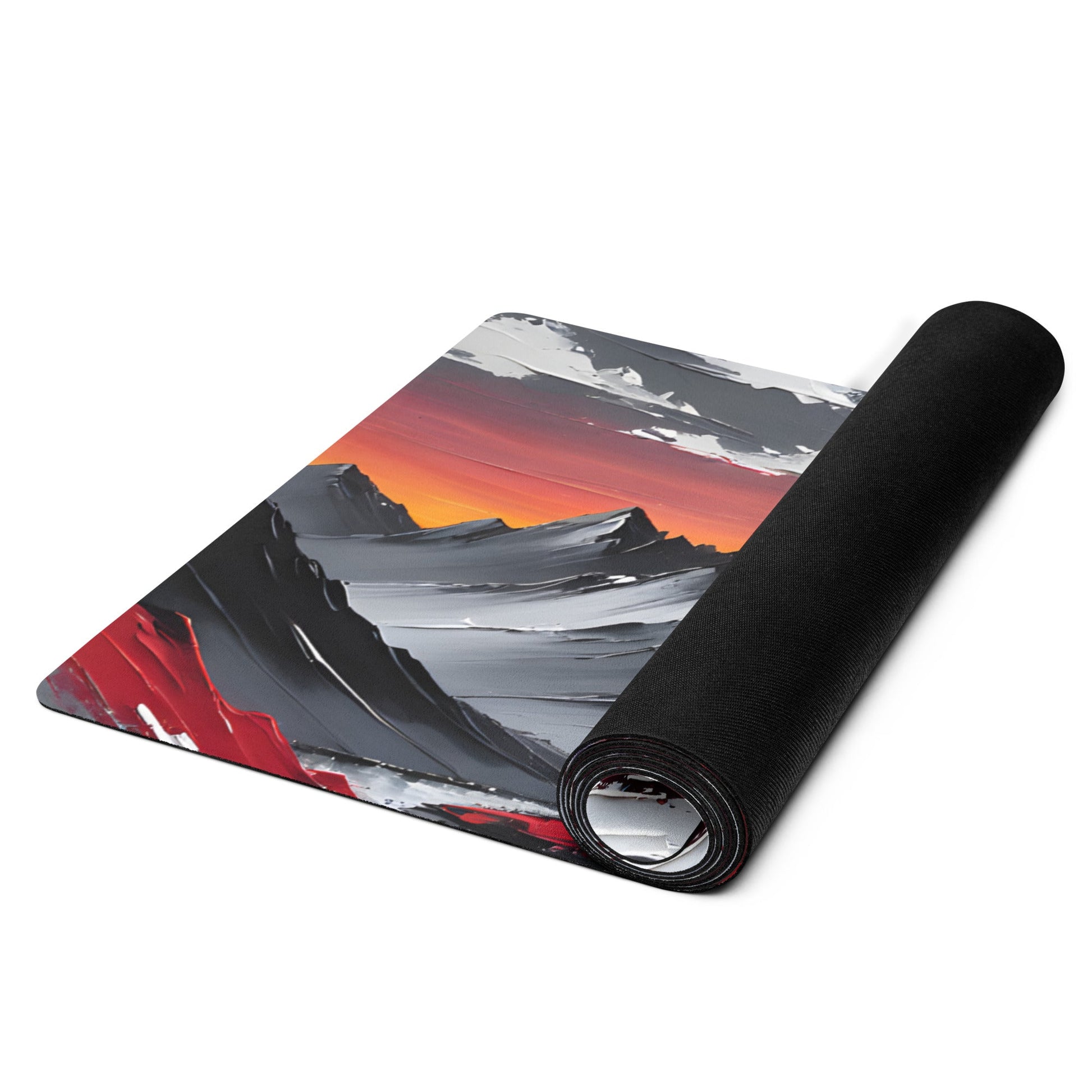 Acrylic Art Mountain Sunrise Yoga Mat - Yoga Mat - Discovery Co.