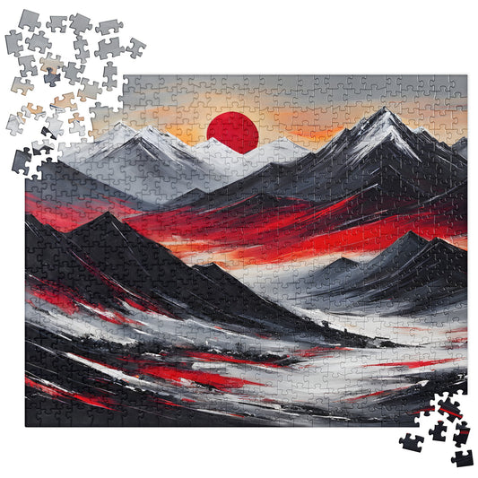 Acrylic Art Mountain Sunset Jigsaw Puzzle - Puzzle - Discovery Co.