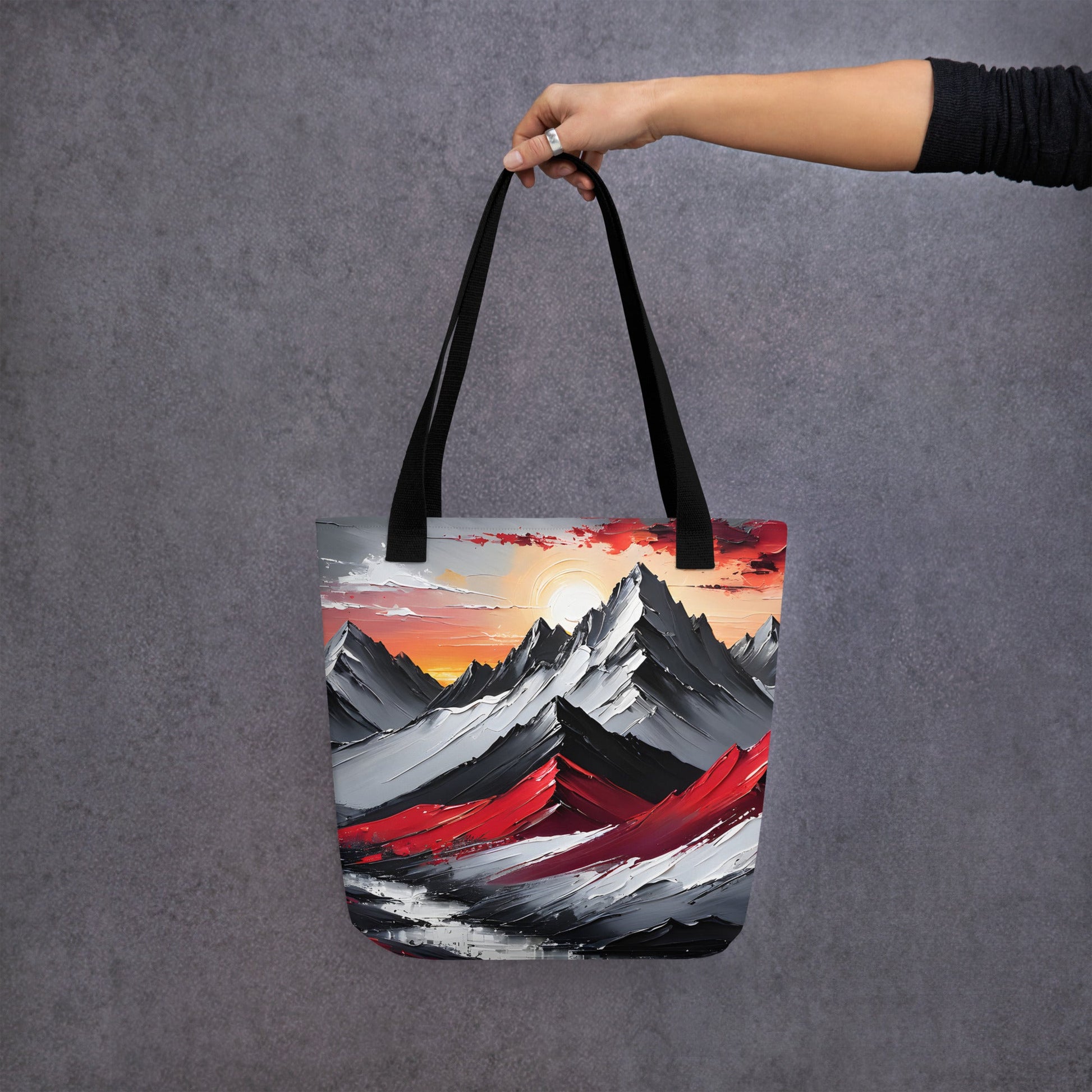 Acrylic Art Mountains Tote Bag - Tote Bags - Discovery Co.